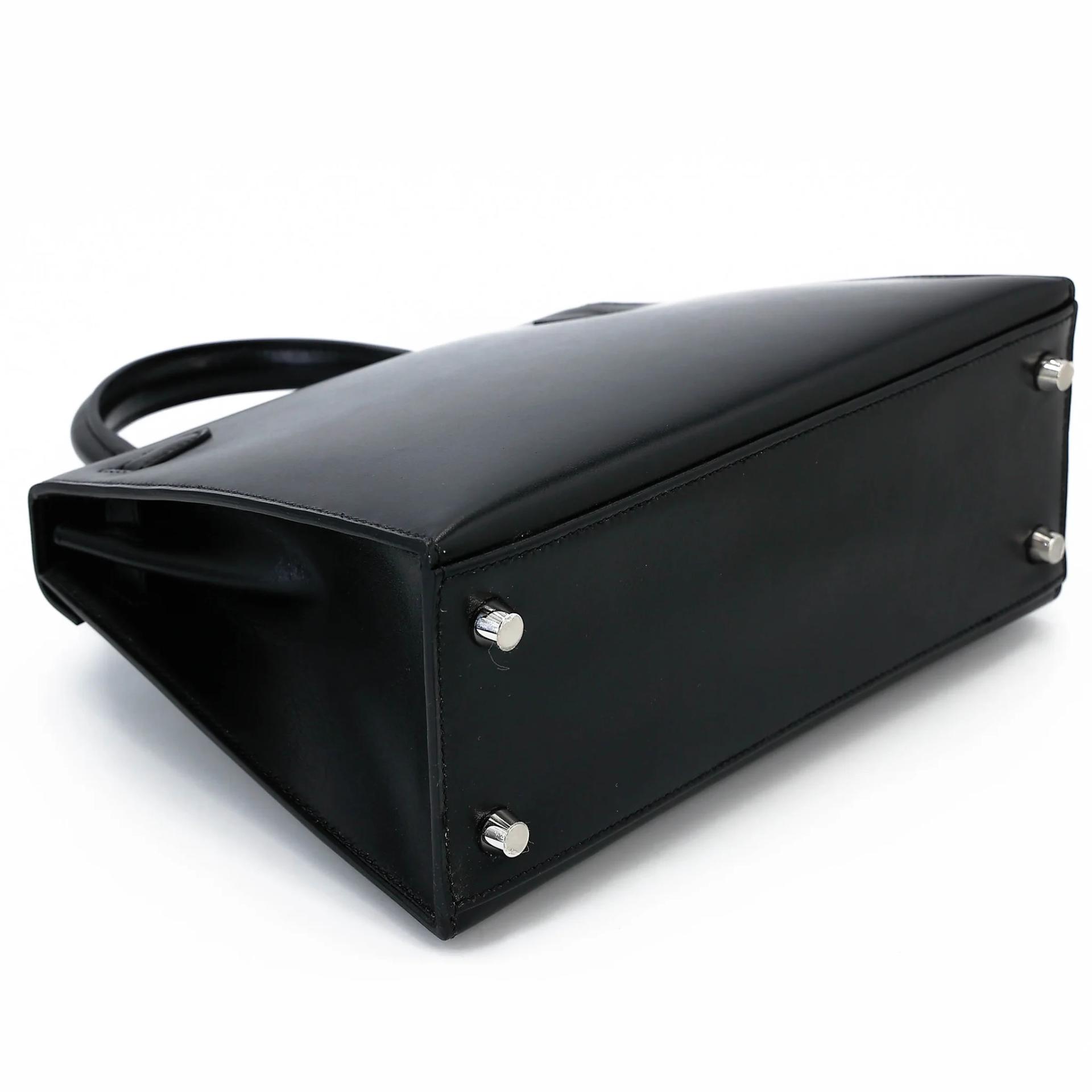 Brand New ( Rank N ) HERMÈS Kelly 25 Sellier Noir (89) Box-calf Palladium hardware K (2025) - 7
