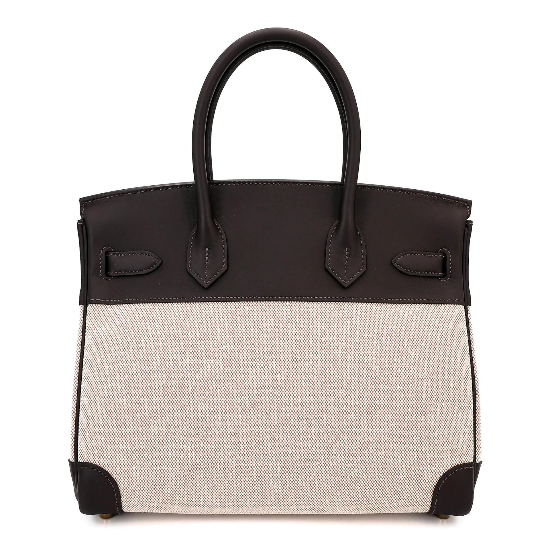 Brand New ( Rank N ) HERMÈS Birkin 30 Bai Brun（T3） Toile H canvas Swift Gold hardware G (2026) - 2