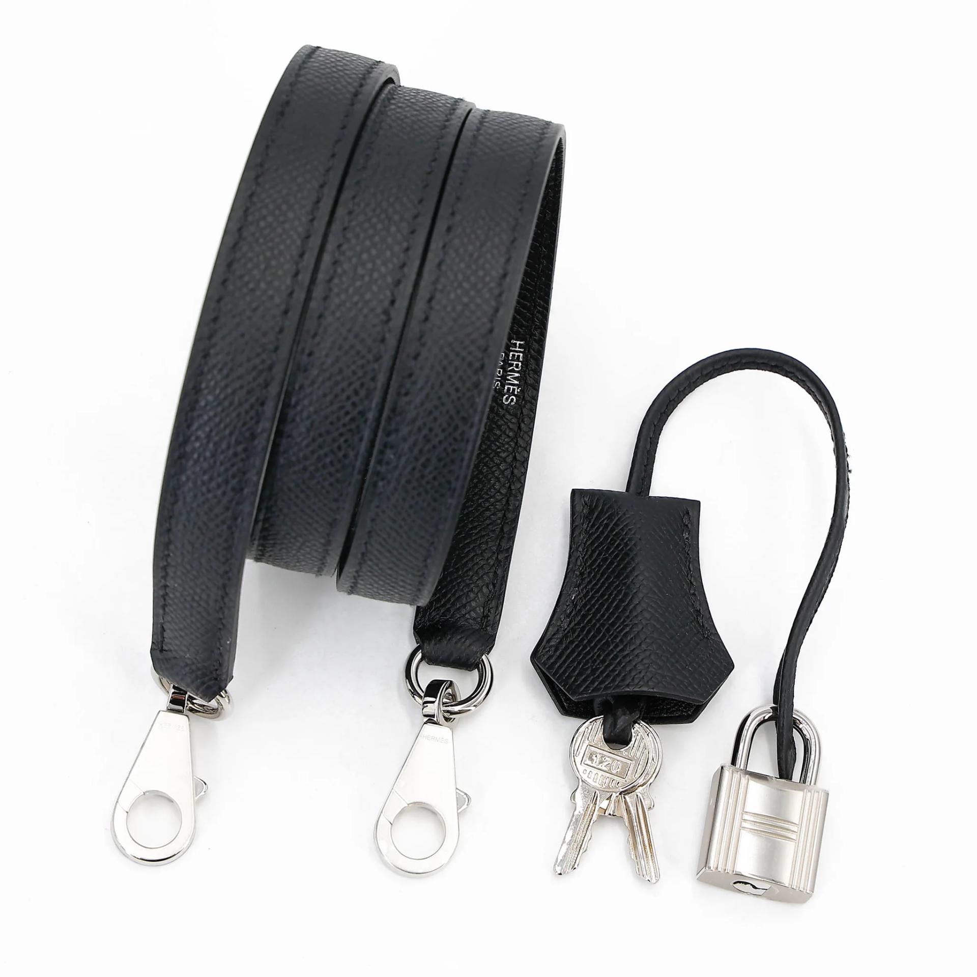 Brand New ( Rank N ) HERMÈS Kelly 25 Sellier Noir (89) Epsom Palladium hardware K (2025) - 20