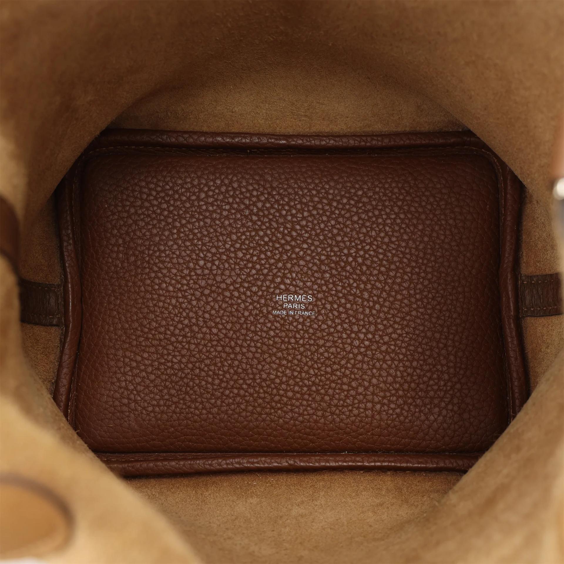ランク A HERMÈS エルメス ピコタンロックPM アルザン (3G) ビスキュイ (4B) トリヨン シルバー金具 Z刻印 (2021) - 14