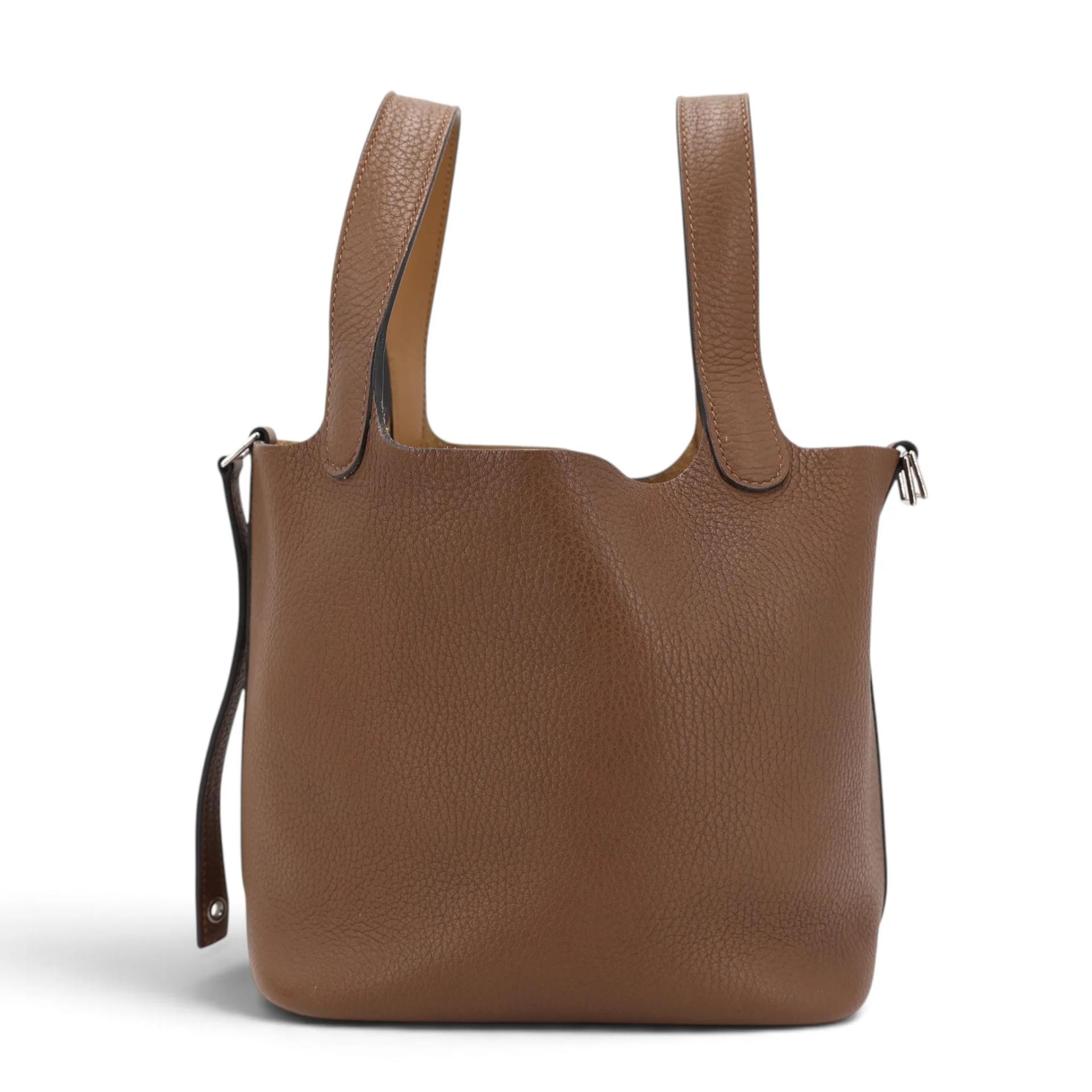 ランク A HERMÈS エルメス ピコタンロックPM アルザン (3G) ビスキュイ (4B) トリヨン シルバー金具 Z刻印 (2021) - 4