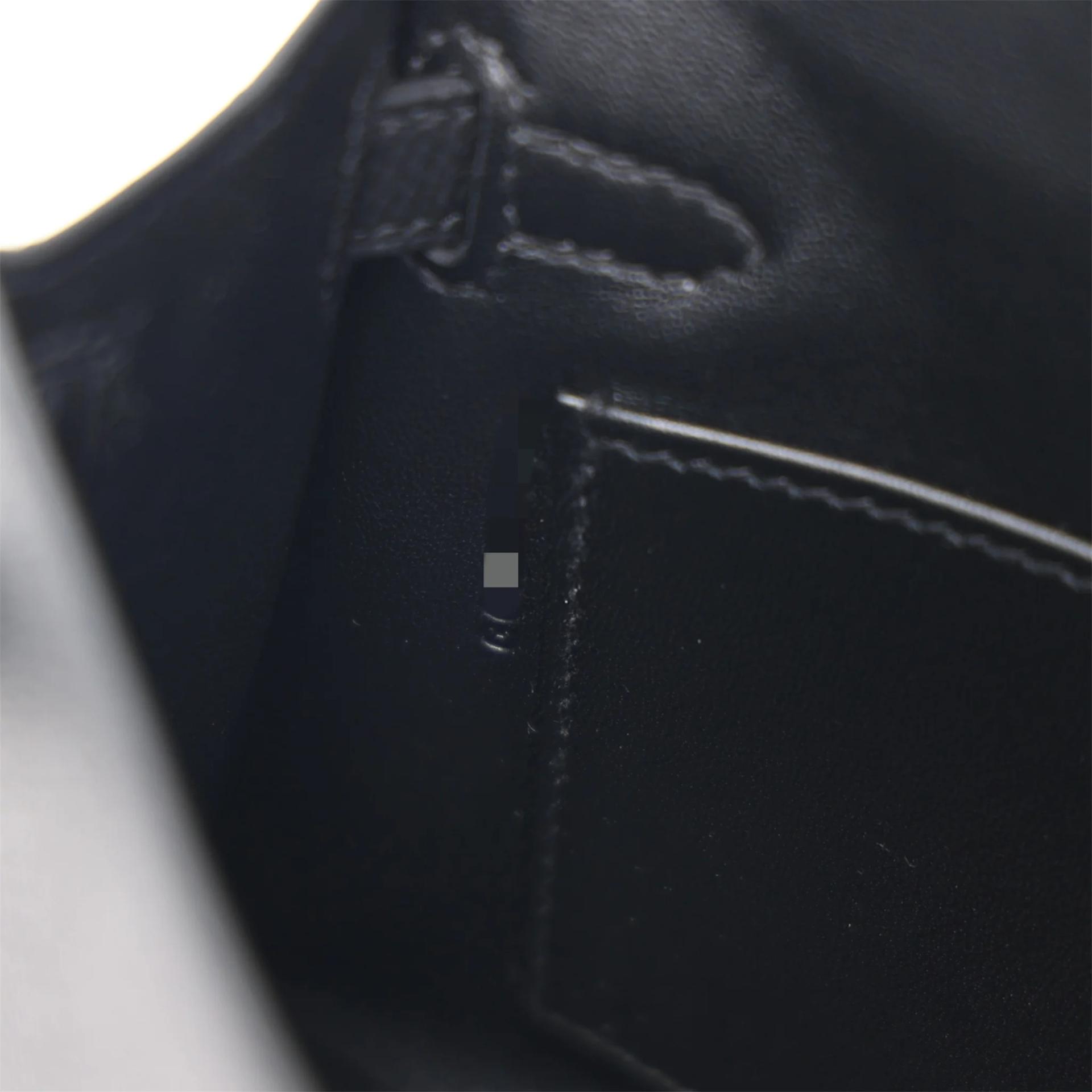Brand New ( Rank N ) HERMÈS Mini Kelly II Noir (89) Epsom Palladium hardware G (2026) - 14