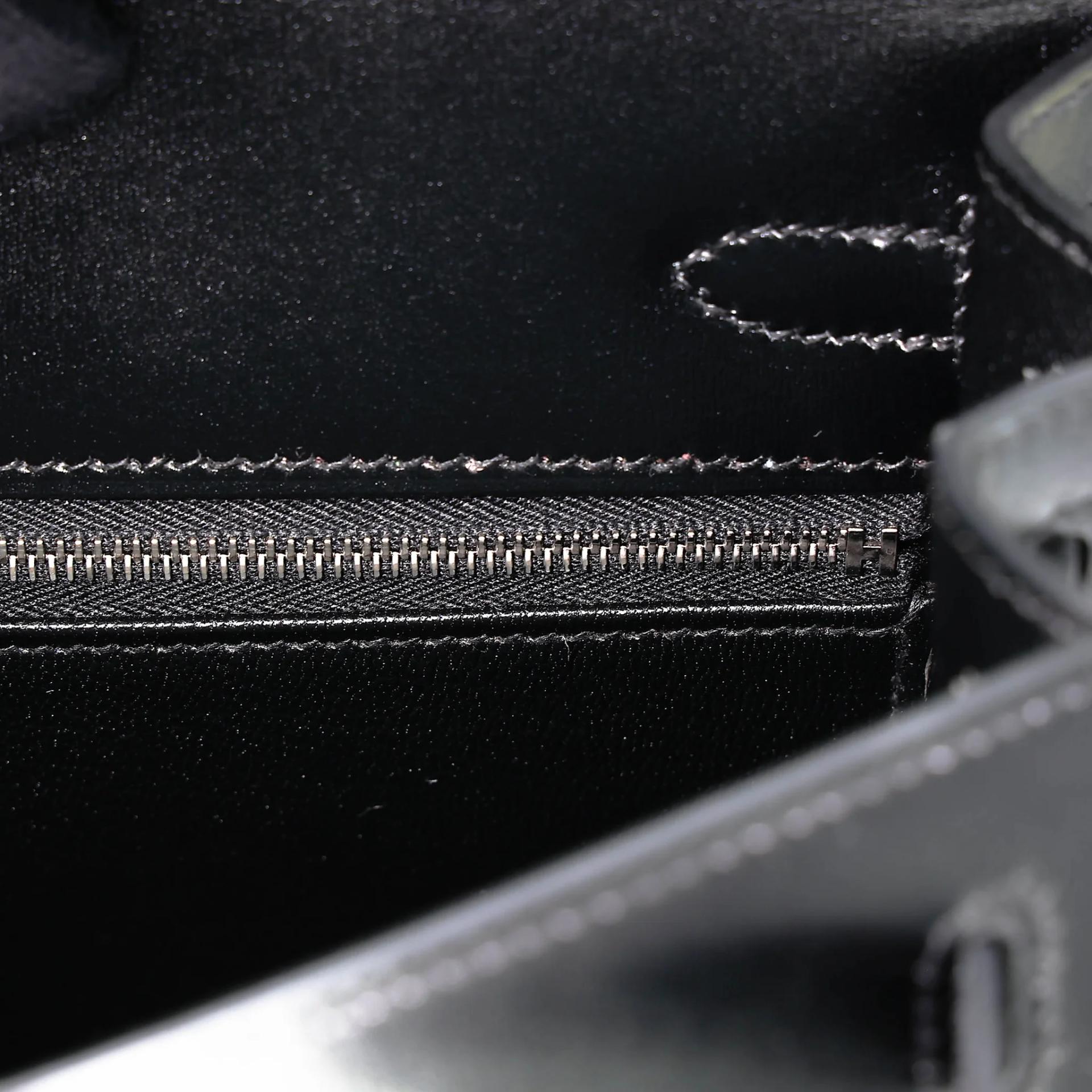Brand New ( Rank N ) HERMÈS Kelly 25 Sellier Noir (89) Box-calf Palladium hardware K (2025) - 14