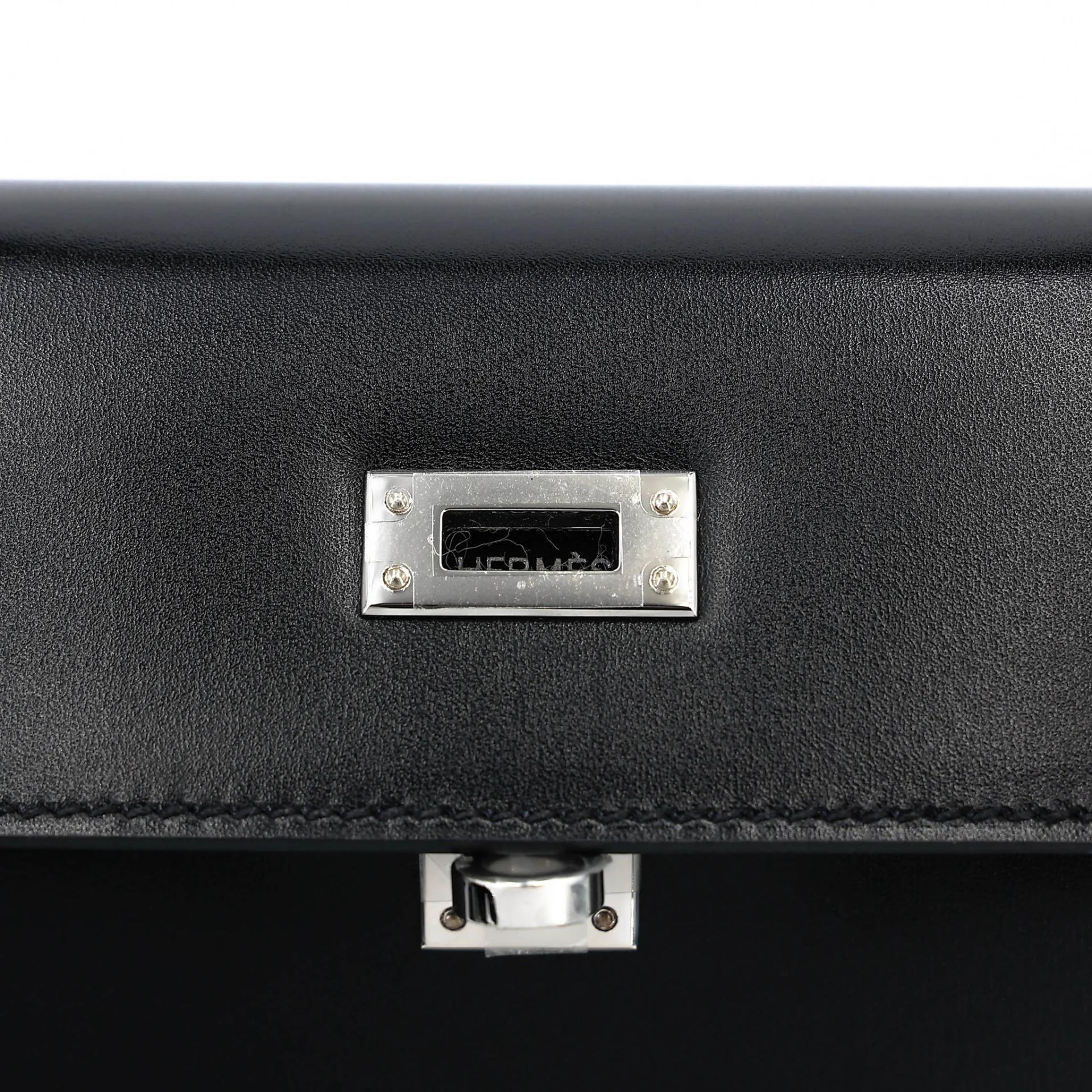 Brand New ( Rank N ) HERMÈS Kelly 25 Sellier Noir (89) Box-calf Palladium hardware K (2025) - 10