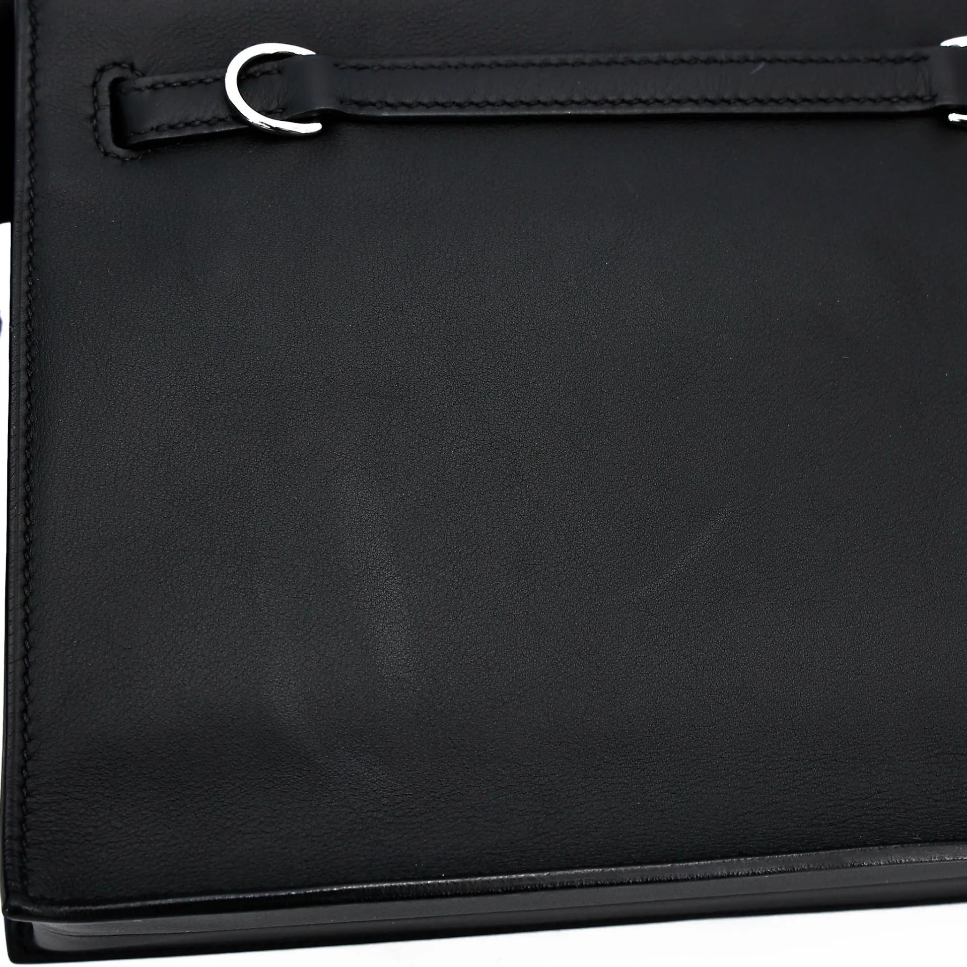 Excellent ( Rank SA ) HERMÈS Kelly Danse Noir (89) Swift Palladium hardware B (2023) - 7