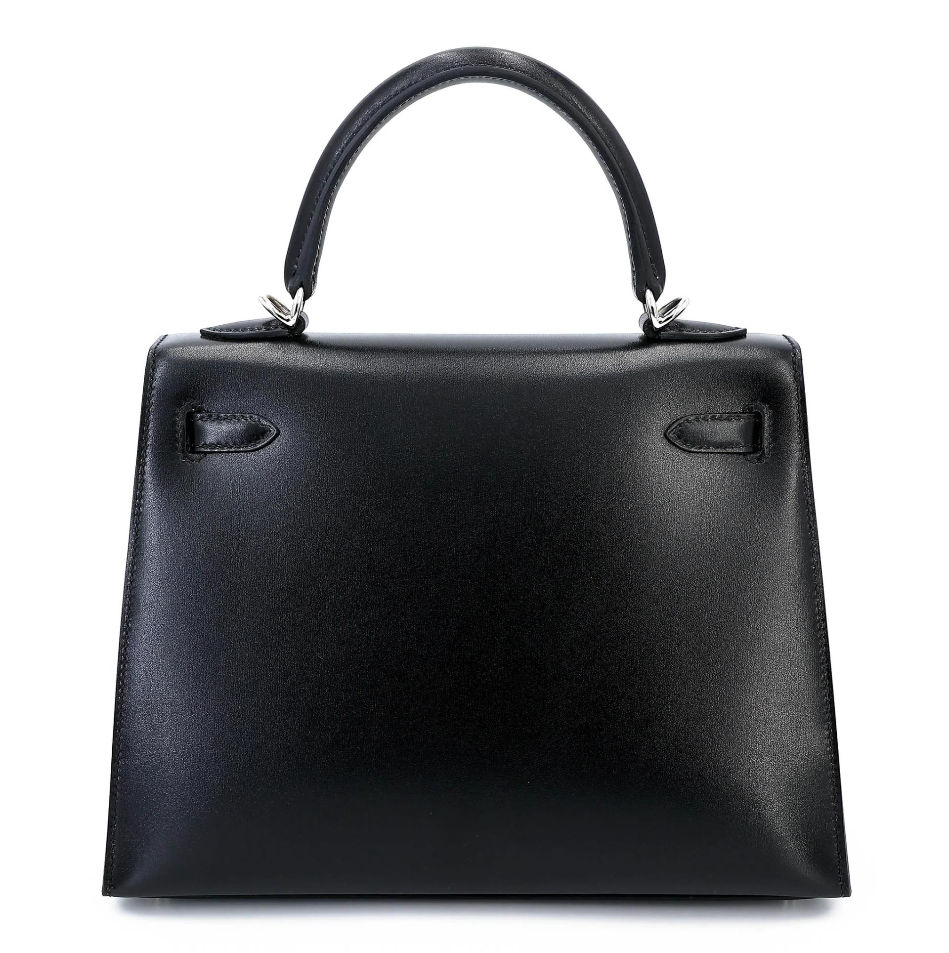 Brand New ( Rank N ) HERMÈS Kelly 25 Sellier Noir (89) Box-calf Palladium hardware K (2025) - 2