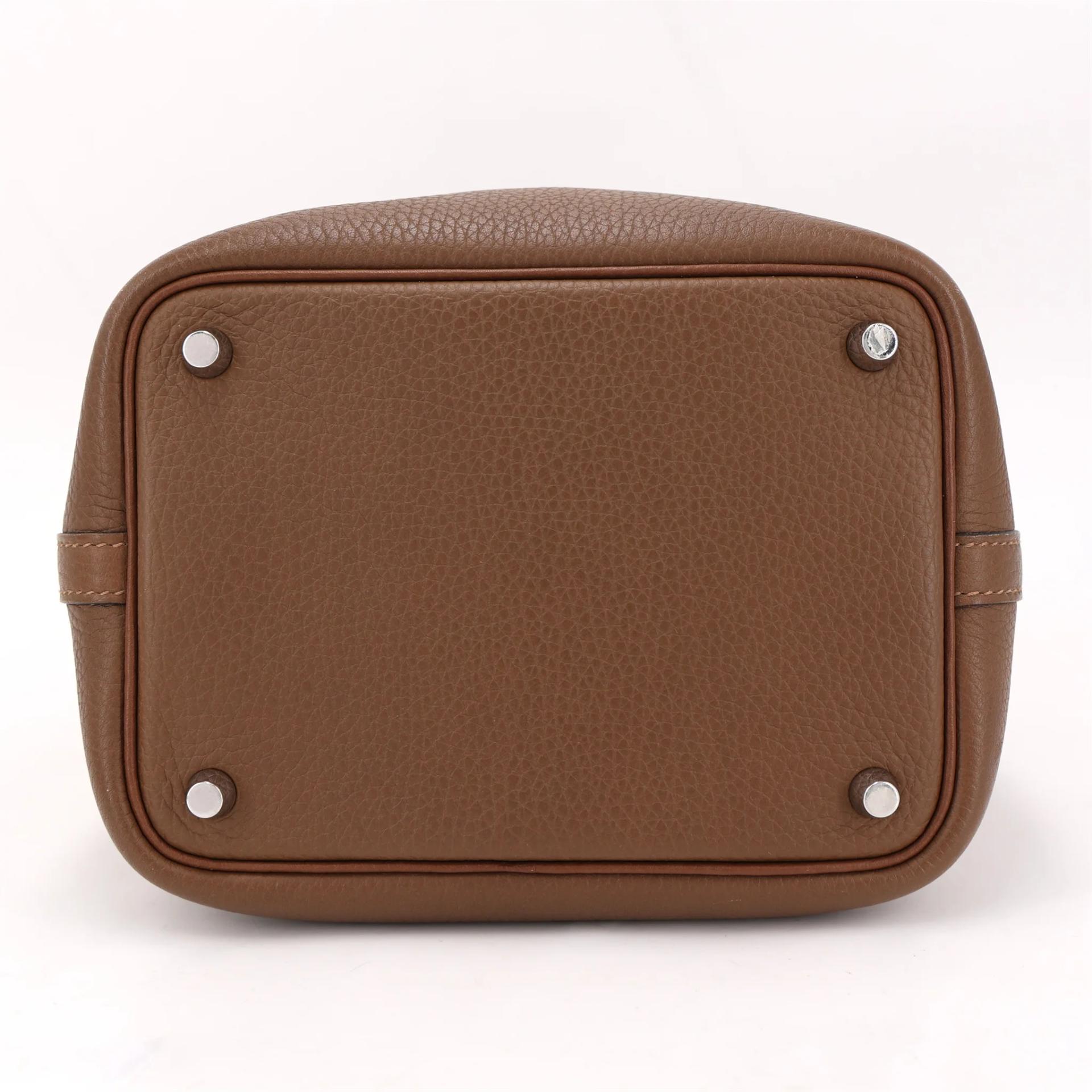 ランク A HERMÈS エルメス ピコタンロックPM アルザン (3G) ビスキュイ (4B) トリヨン シルバー金具 Z刻印 (2021) - 7