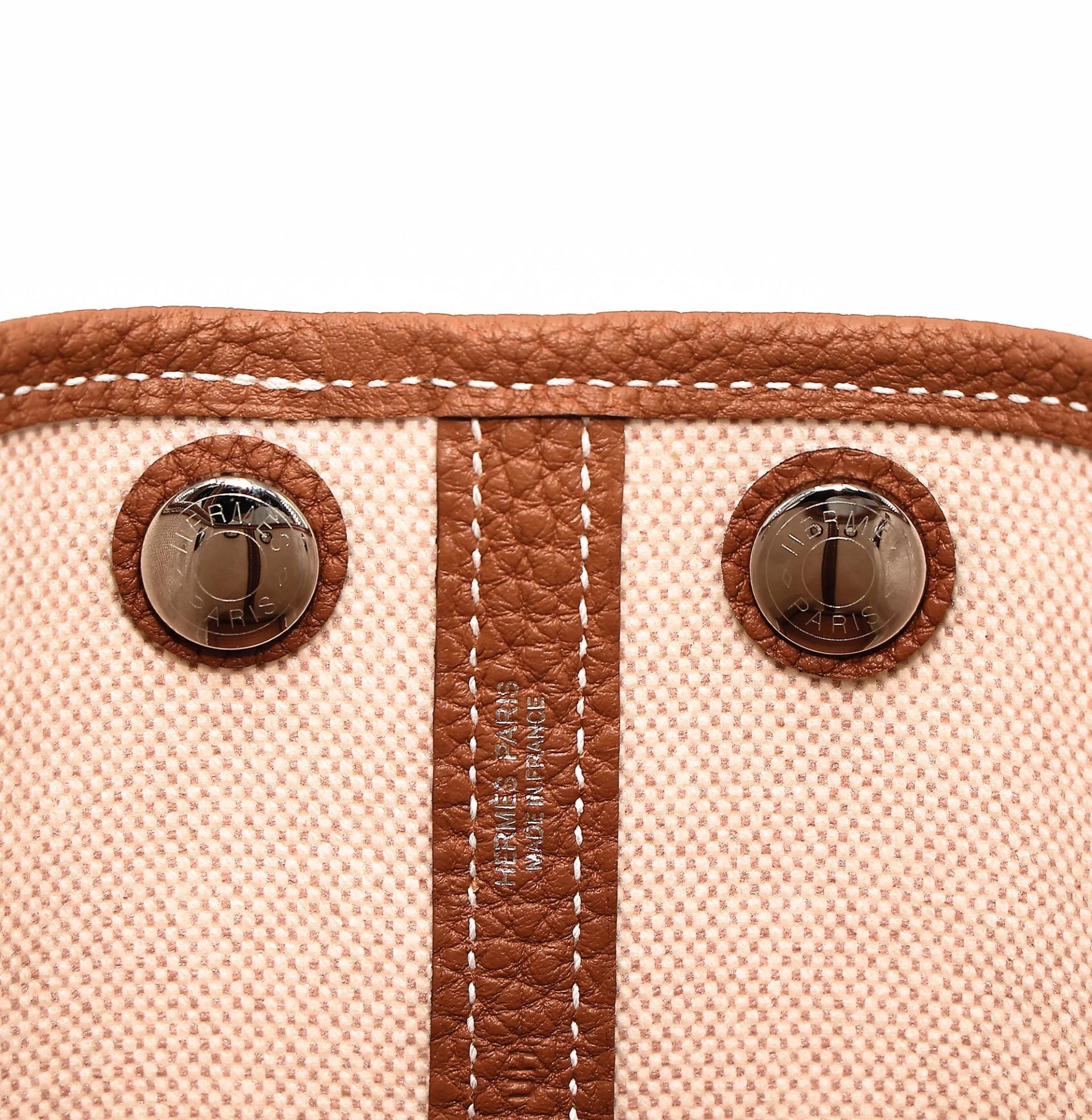 Brand New ( Rank N ) HERMÈS Neo Garden Party 23 Gold (37) Toile H canvas Negonda Palladium hardware K (2025) - 10