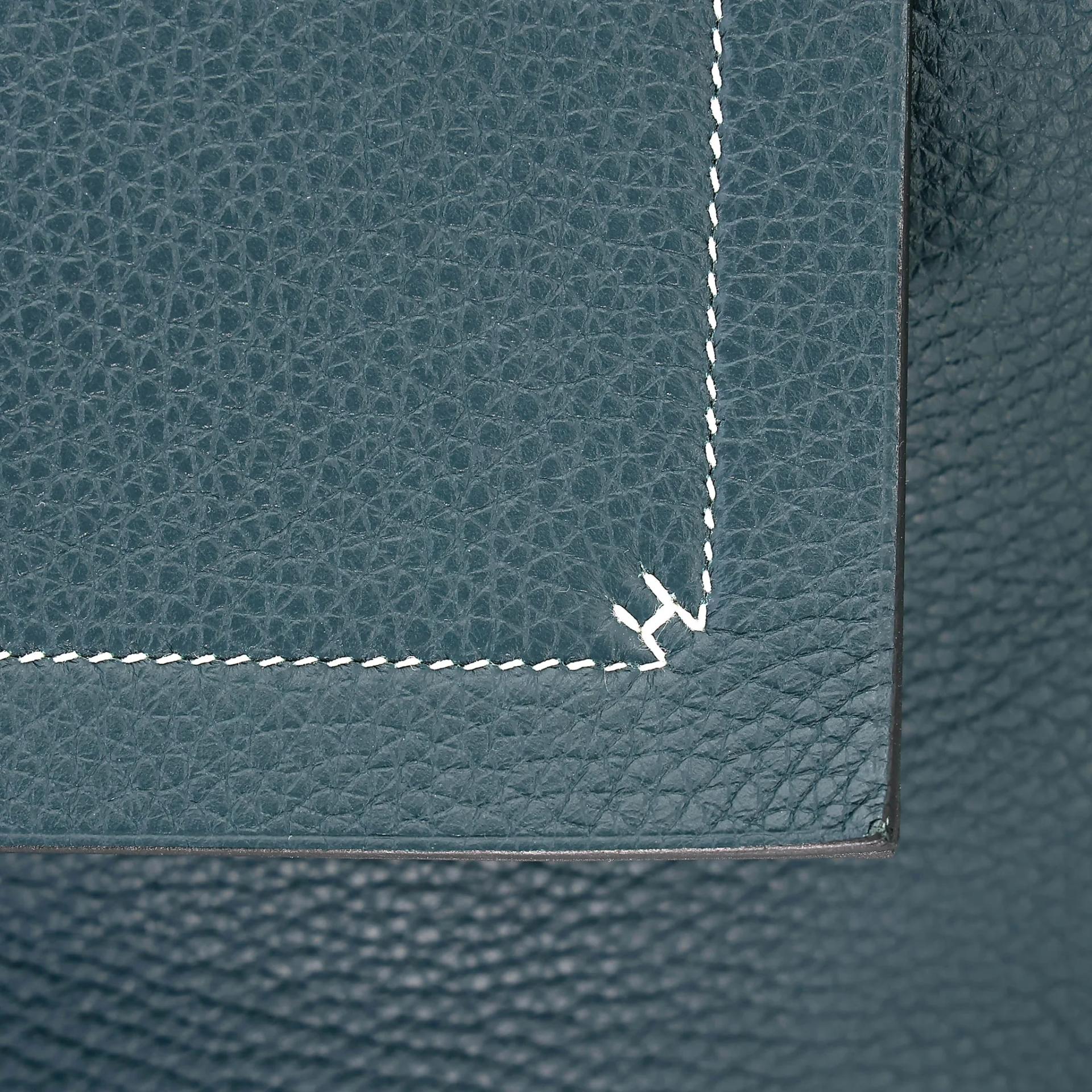 Very Good ( Rank A) HERMÈS Cabasellier 46 Vert Cypress (6O) Clemence Z (2021) - 12