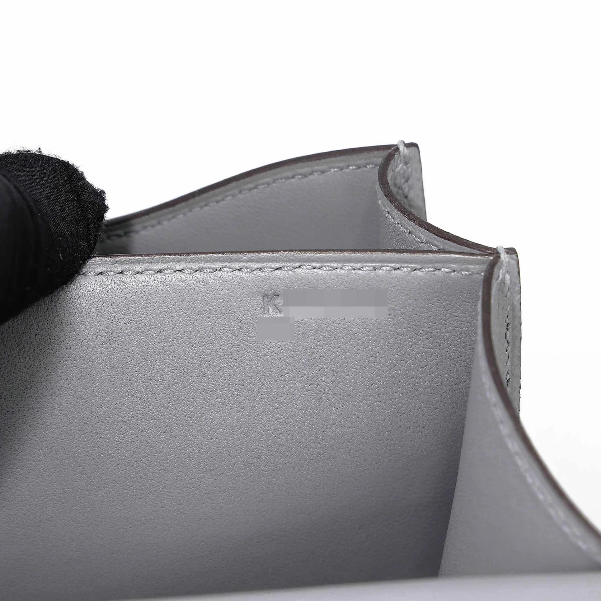 Brand New ( Rank N ) HERMÈS Constance Mini Gris Pantin (P0) Epsom Brushed Permabrass hardware K (2025) - 13