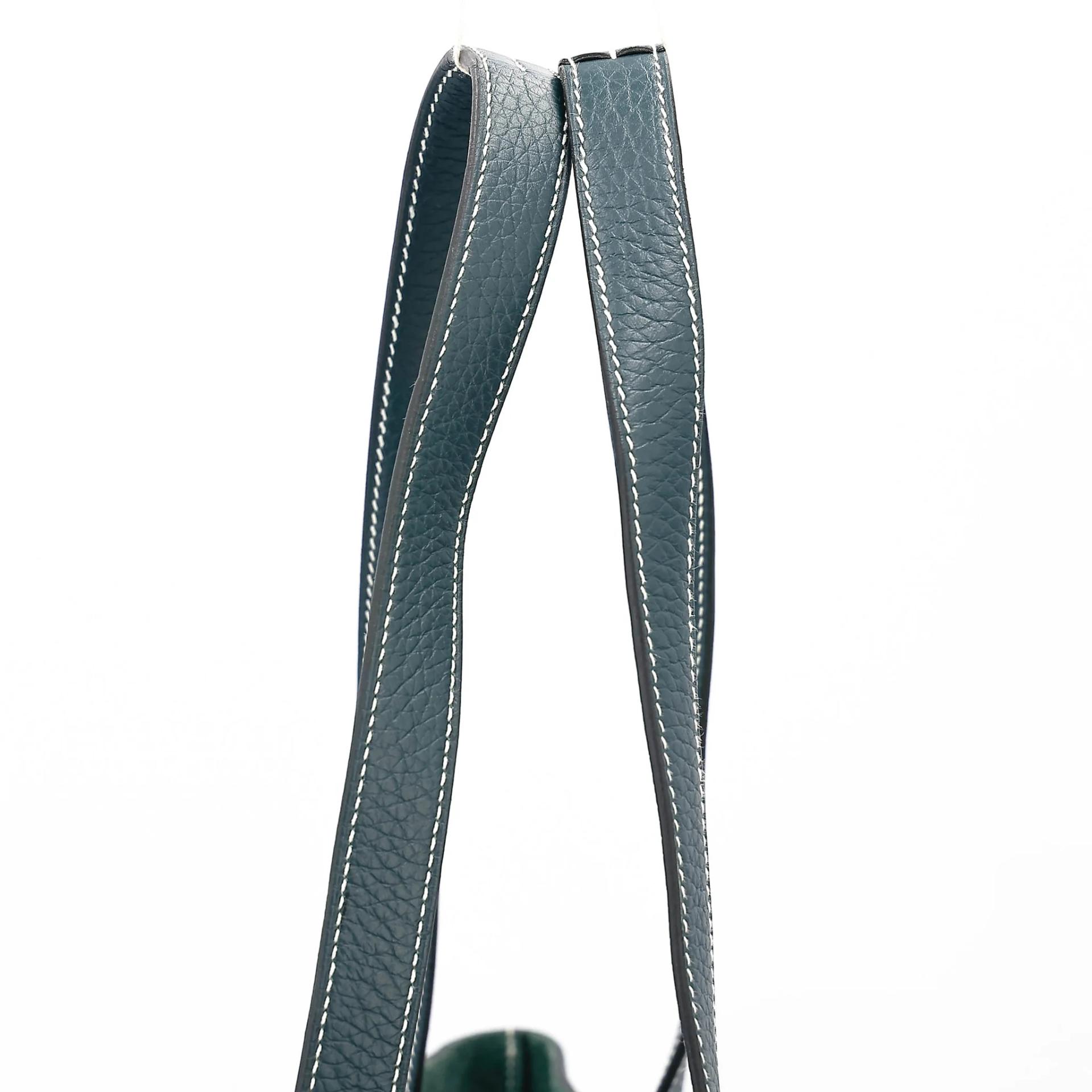 Very Good ( Rank A) HERMÈS Cabasellier 46 Vert Cypress (6O) Clemence Z (2021) - 3