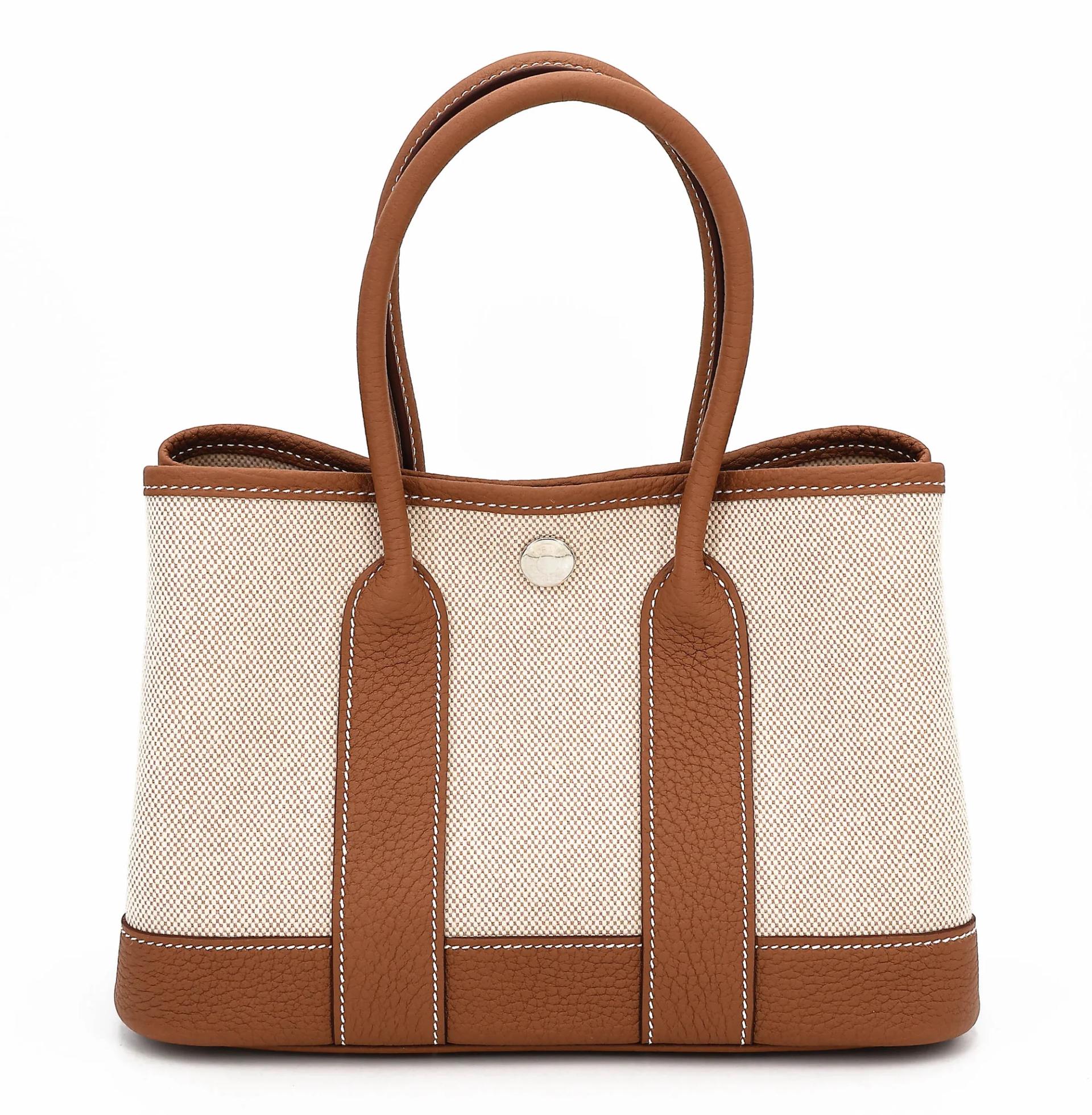 Brand New ( Rank N ) HERMÈS Neo Garden Party 23 Gold (37) Toile H canvas Negonda Palladium hardware K (2025) - 2