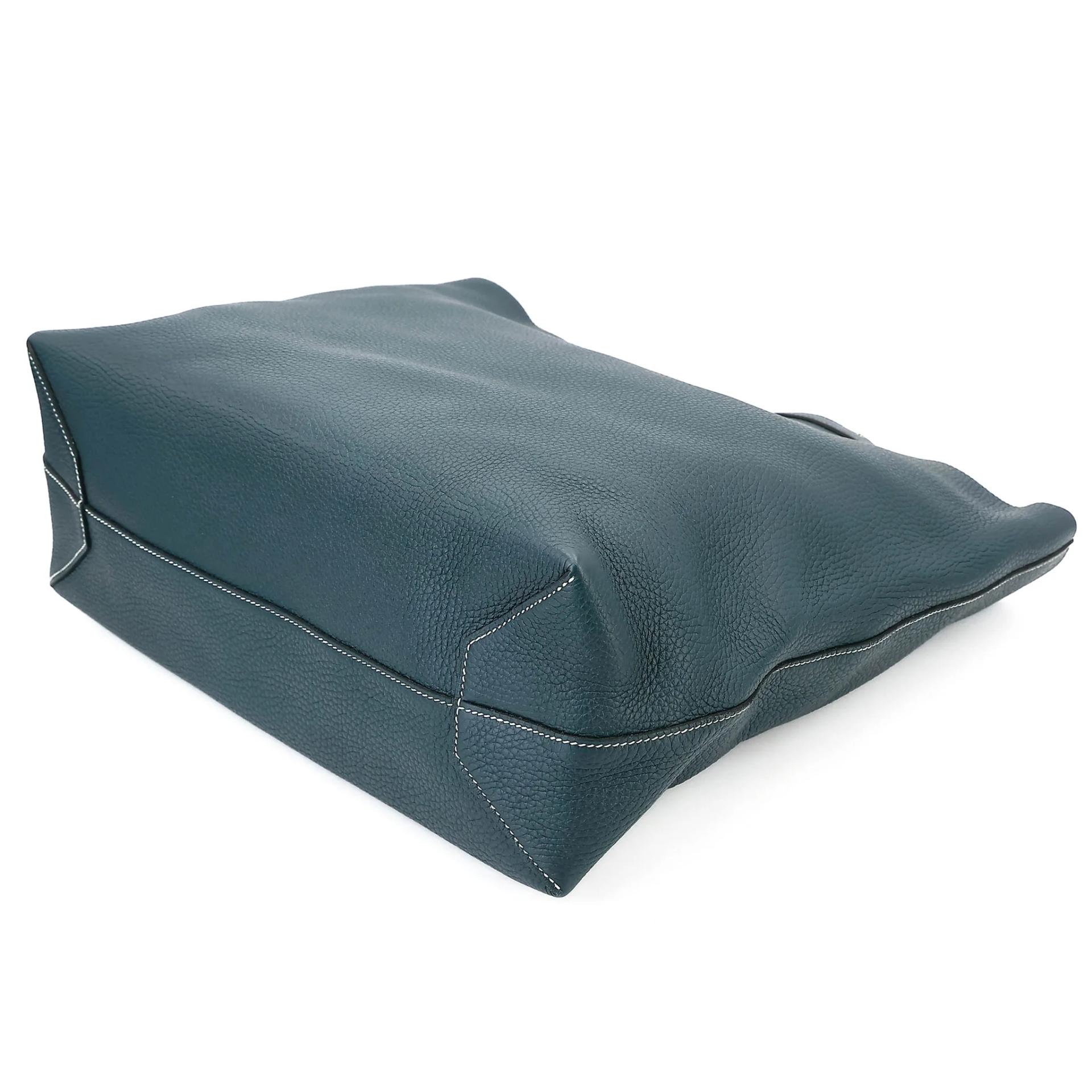 Very Good ( Rank A) HERMÈS Cabasellier 46 Vert Cypress (6O) Clemence Z (2021) - 6
