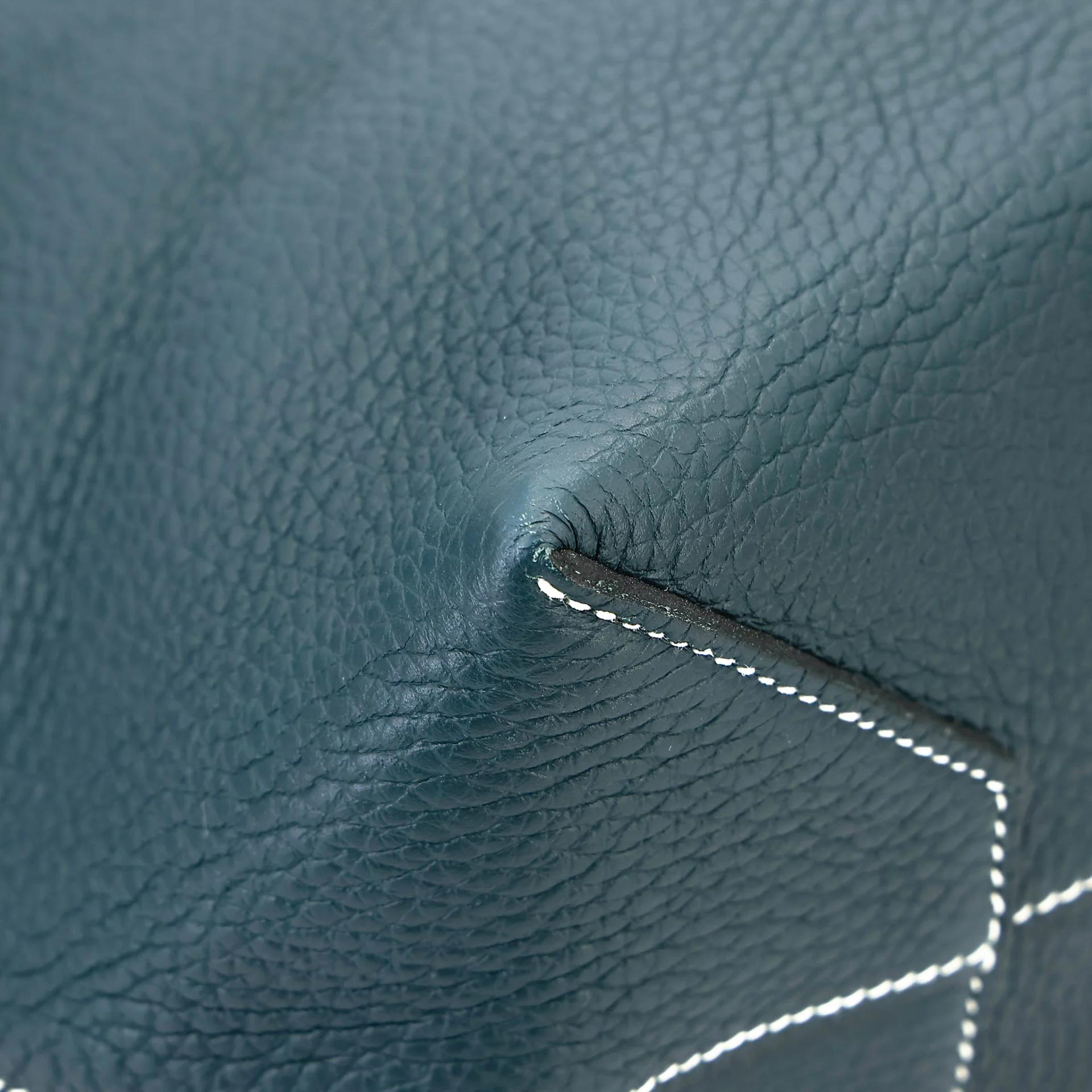 Very Good ( Rank A) HERMÈS Cabasellier 46 Vert Cypress (6O) Clemence Z (2021) - 11