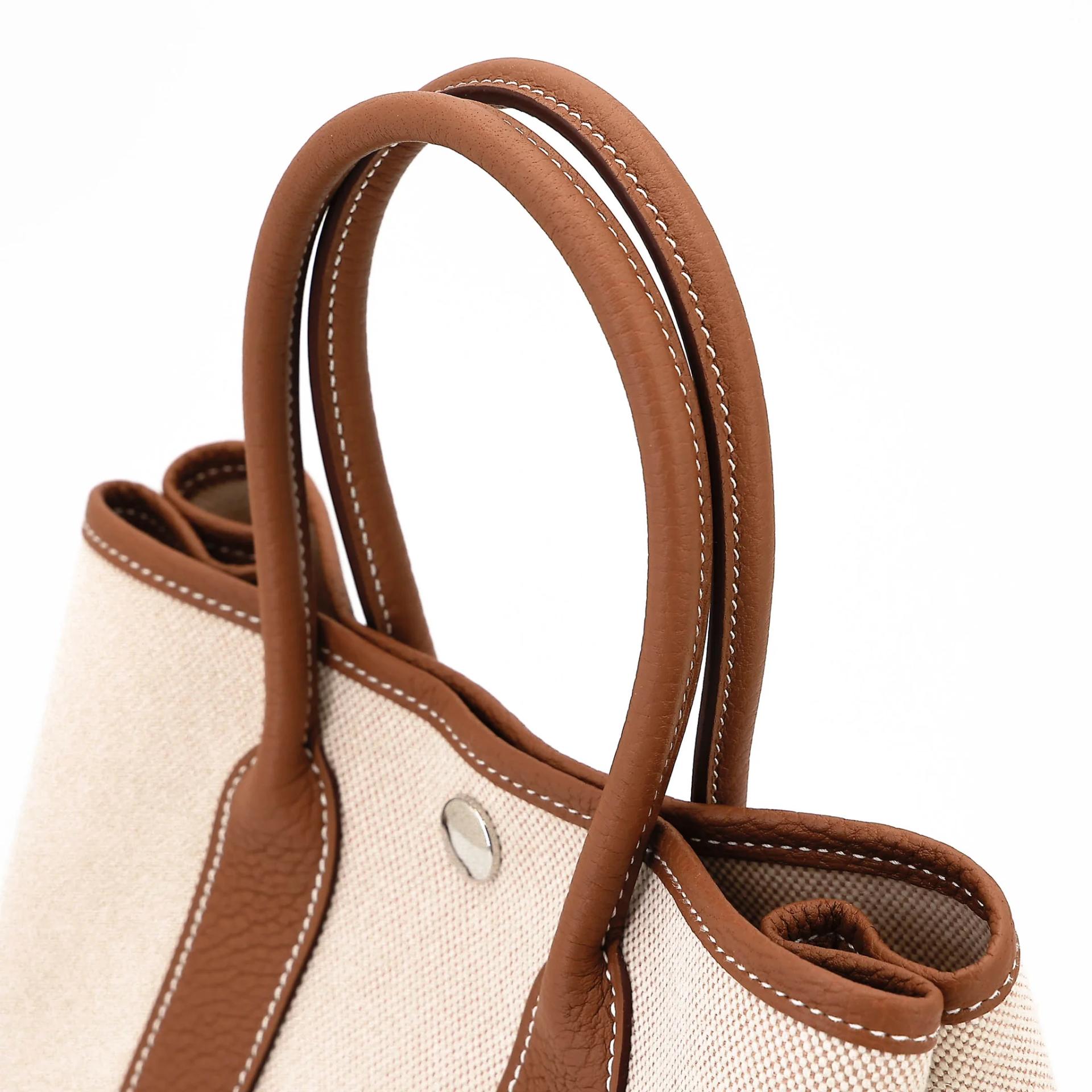 Brand New ( Rank N ) HERMÈS Neo Garden Party 23 Gold (37) Toile H canvas Negonda Palladium hardware K (2025) - 3