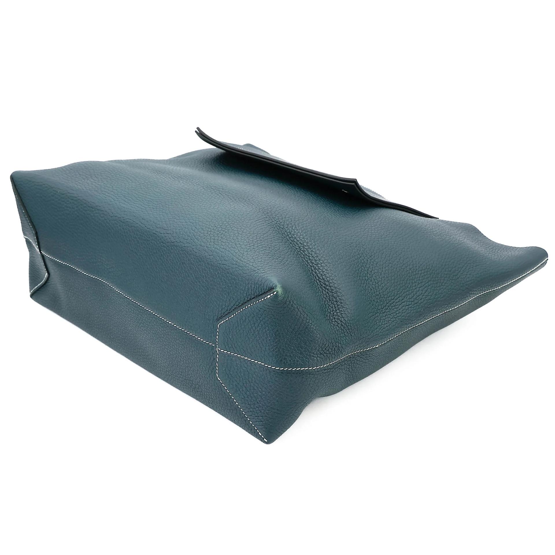 Very Good ( Rank A) HERMÈS Cabasellier 46 Vert Cypress (6O) Clemence Z (2021) - 4