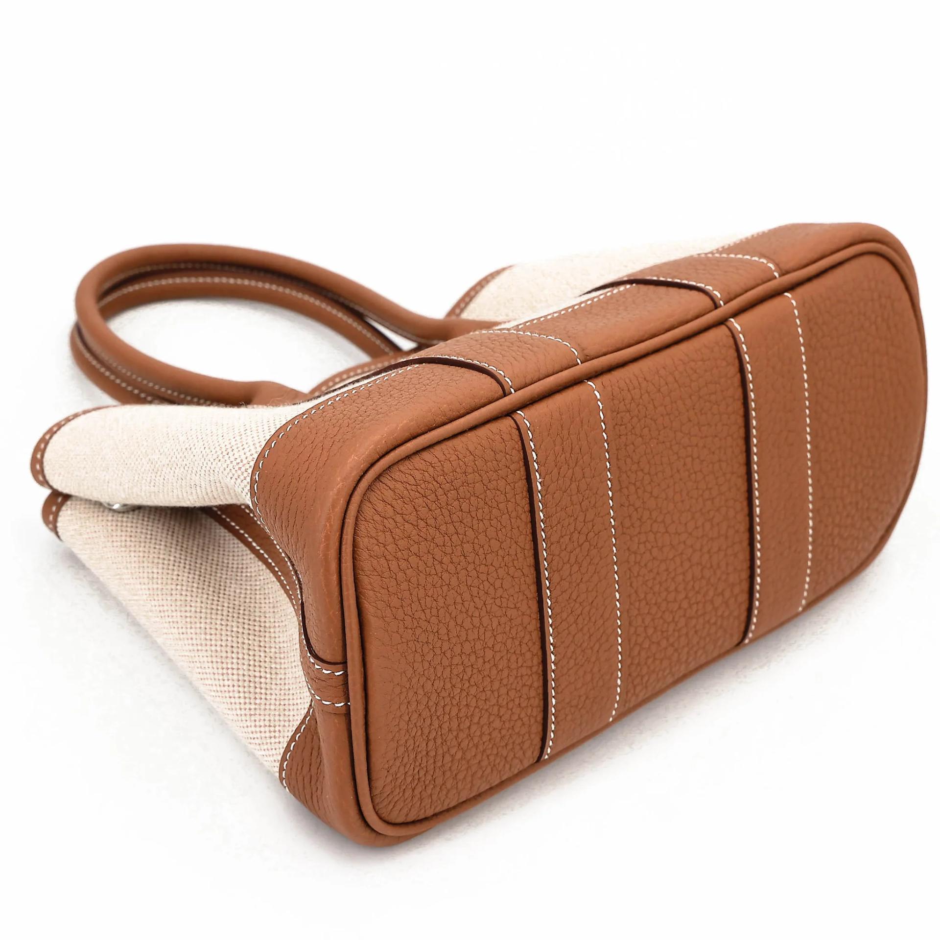 Brand New ( Rank N ) HERMÈS Neo Garden Party 23 Gold (37) Toile H canvas Negonda Palladium hardware K (2025) - 5