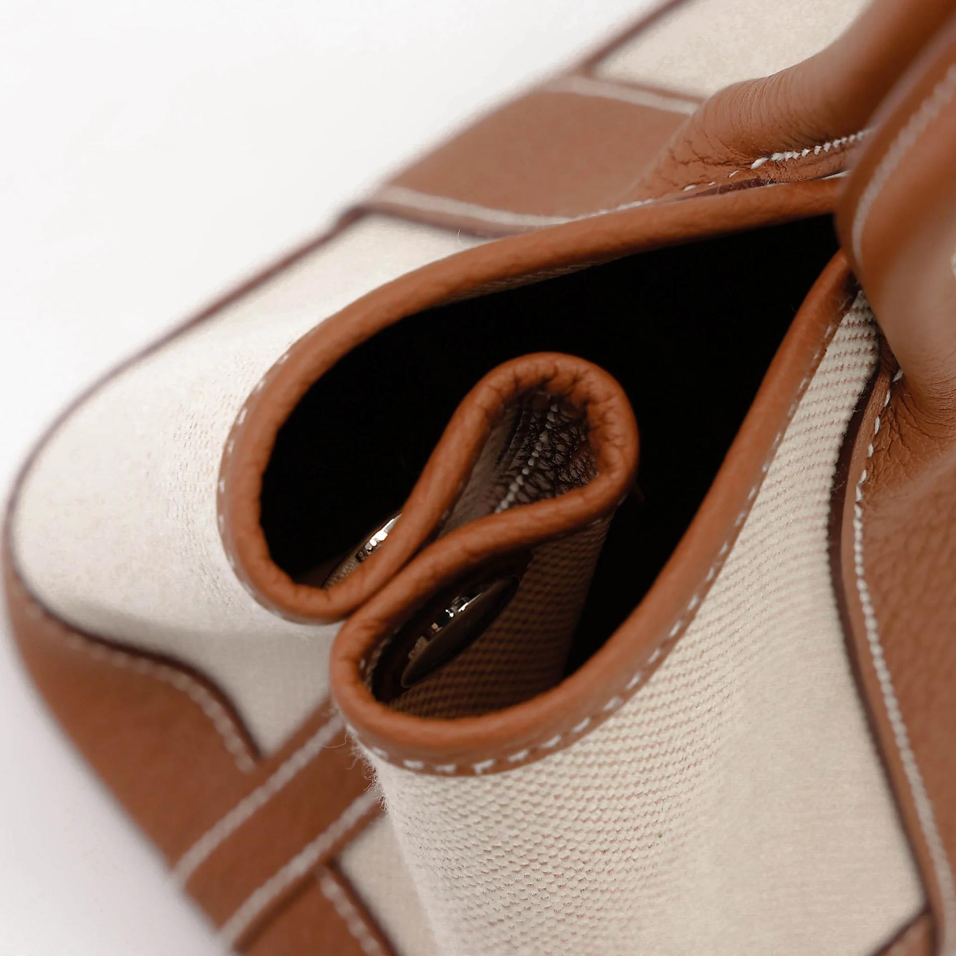 Brand New ( Rank N ) HERMÈS Neo Garden Party 23 Gold (37) Toile H canvas Negonda Palladium hardware K (2025) - 15