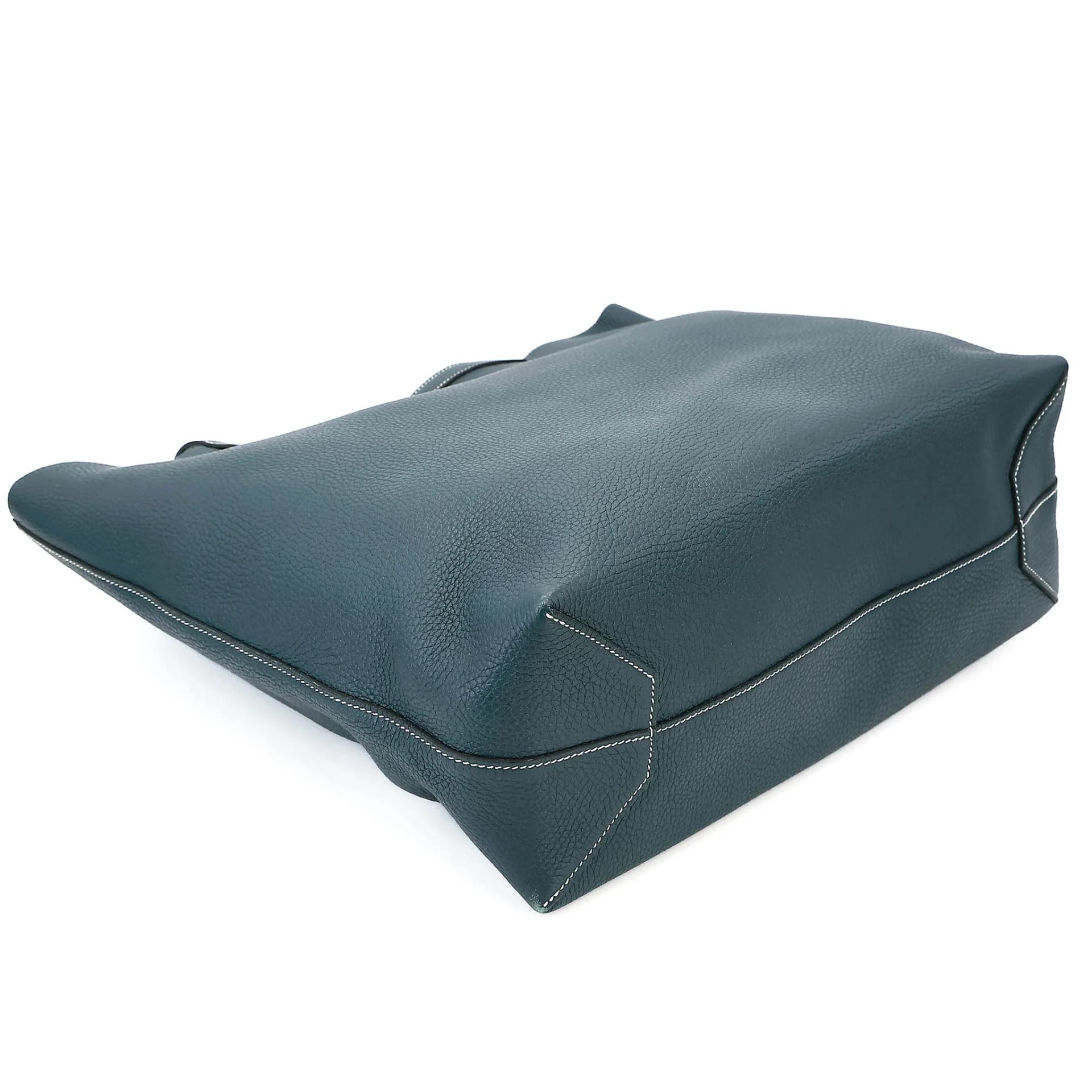 Very Good ( Rank A) HERMÈS Cabasellier 46 Vert Cypress (6O) Clemence Z (2021) - 7