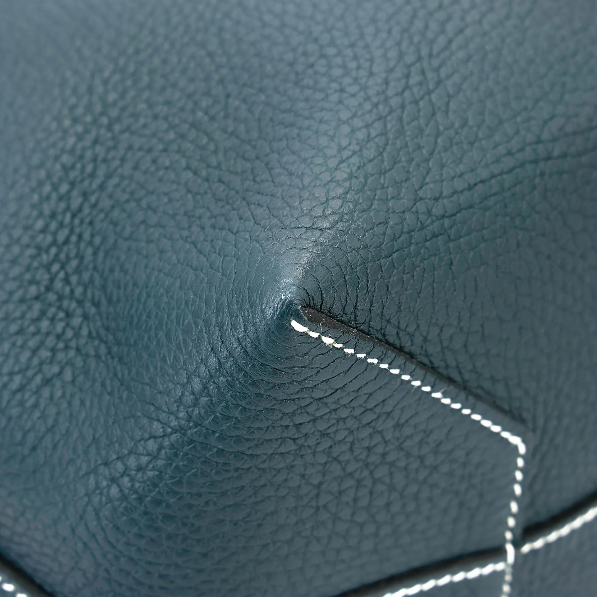 Very Good ( Rank A) HERMÈS Cabasellier 46 Vert Cypress (6O) Clemence Z (2021) - 9