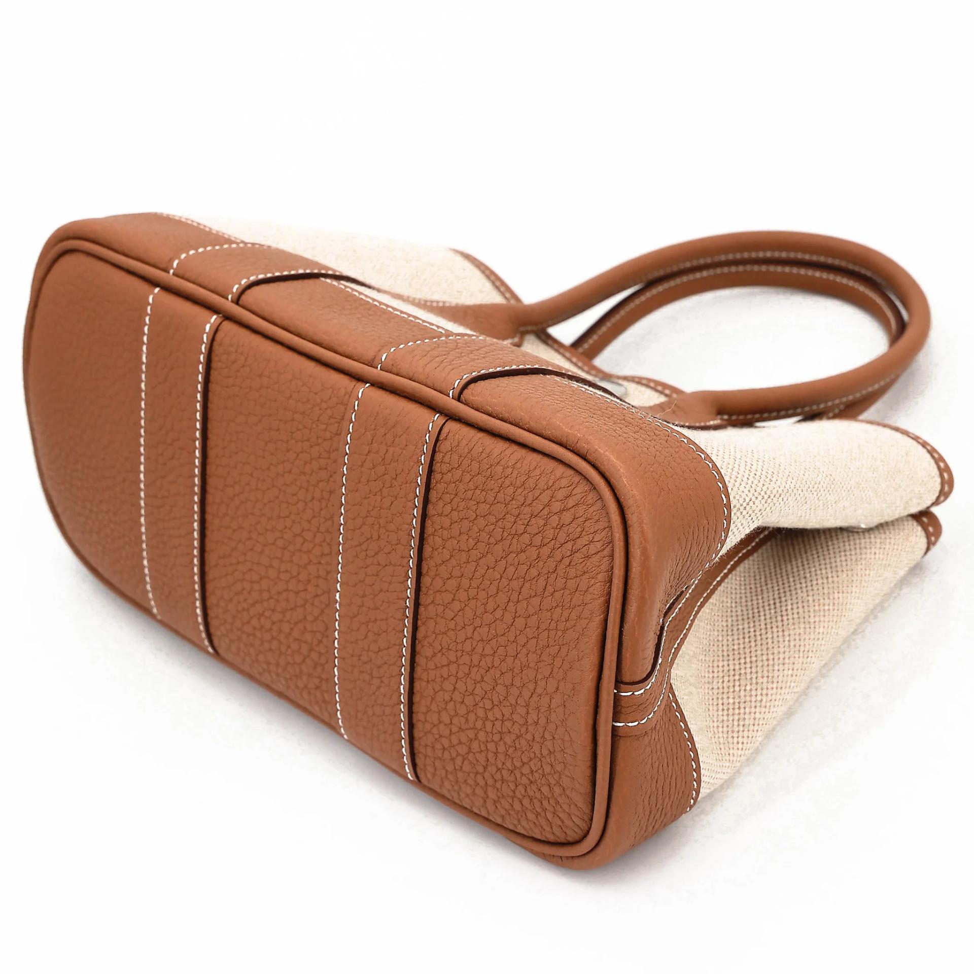 Brand New ( Rank N ) HERMÈS Neo Garden Party 23 Gold (37) Toile H canvas Negonda Palladium hardware K (2025) - 4