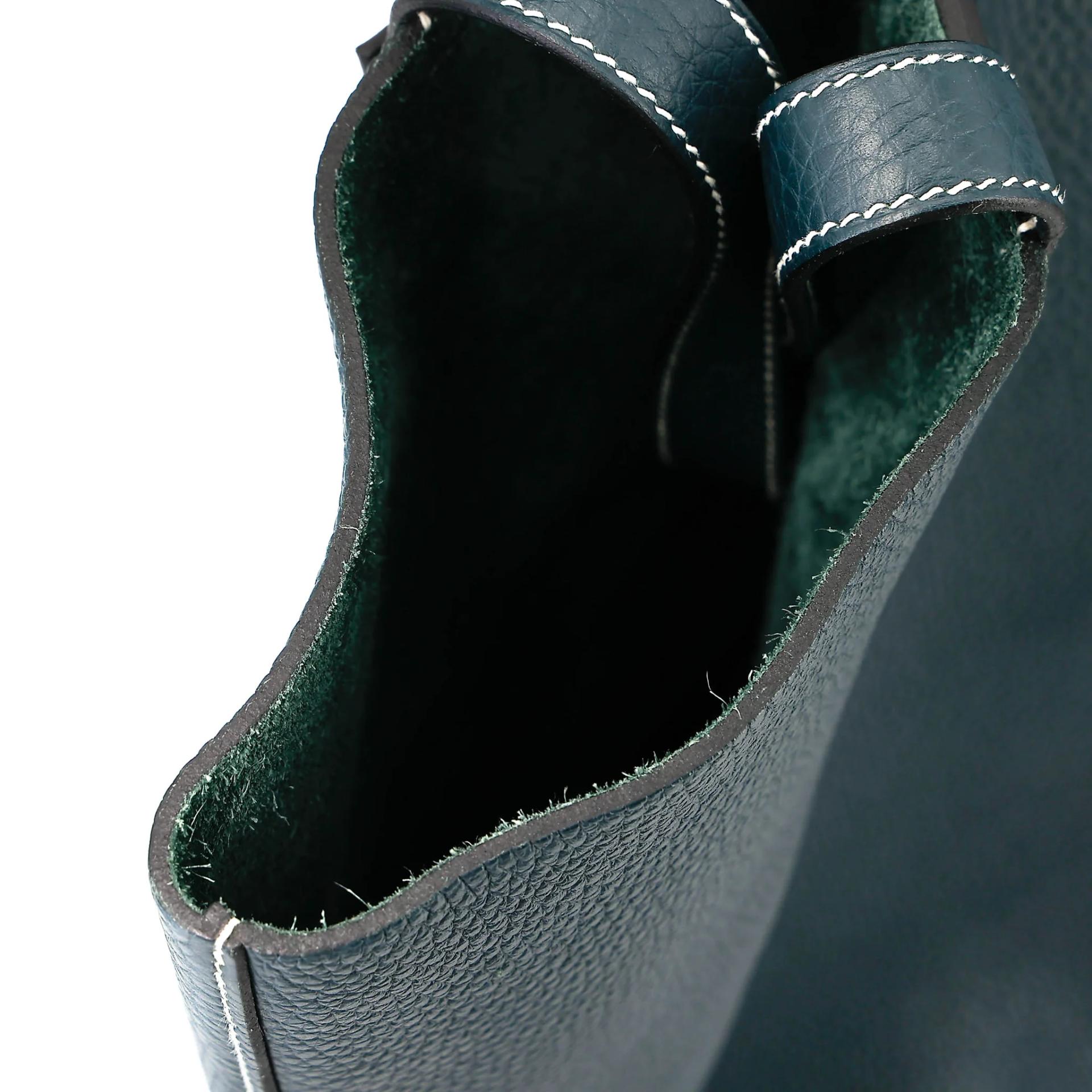 Very Good ( Rank A) HERMÈS Cabasellier 46 Vert Cypress (6O) Clemence Z (2021) - 16