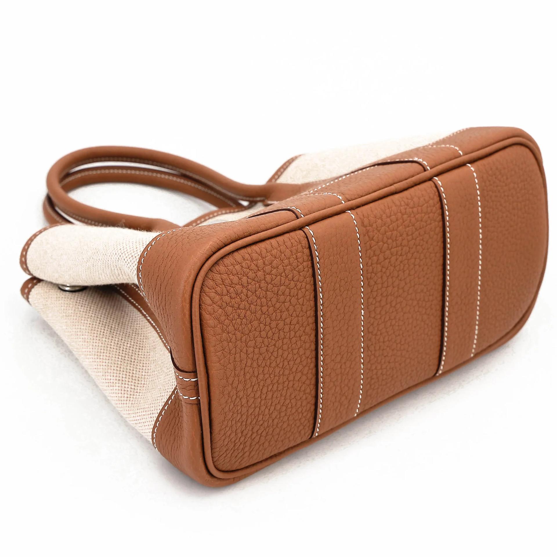 Brand New ( Rank N ) HERMÈS Neo Garden Party 23 Gold (37) Toile H canvas Negonda Palladium hardware K (2025) - 7