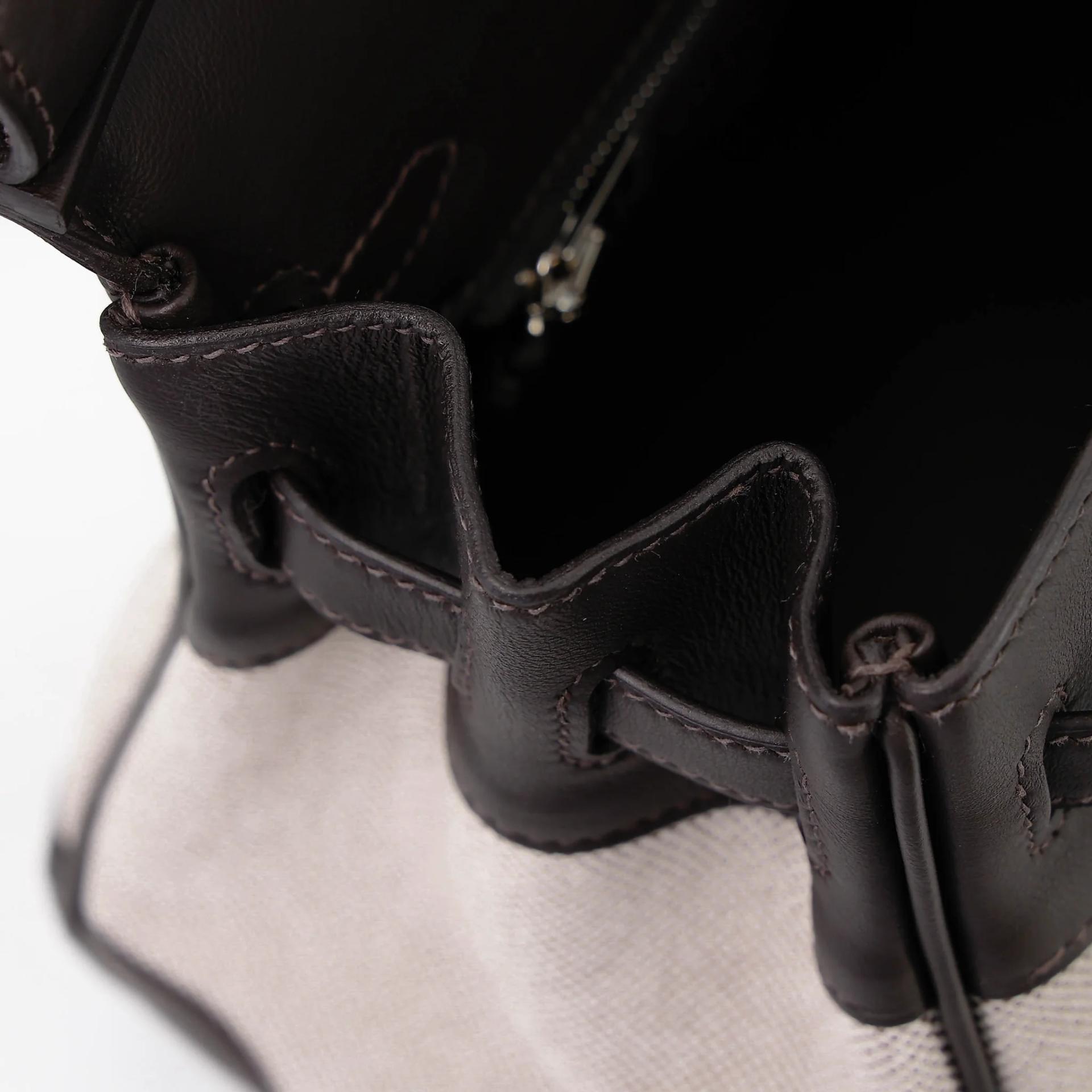 Brand New ( Rank N ) HERMÈS Birkin 25 Bai Brun（T3） Toile H canvas Swift Palladium hardware G (2026) - 13