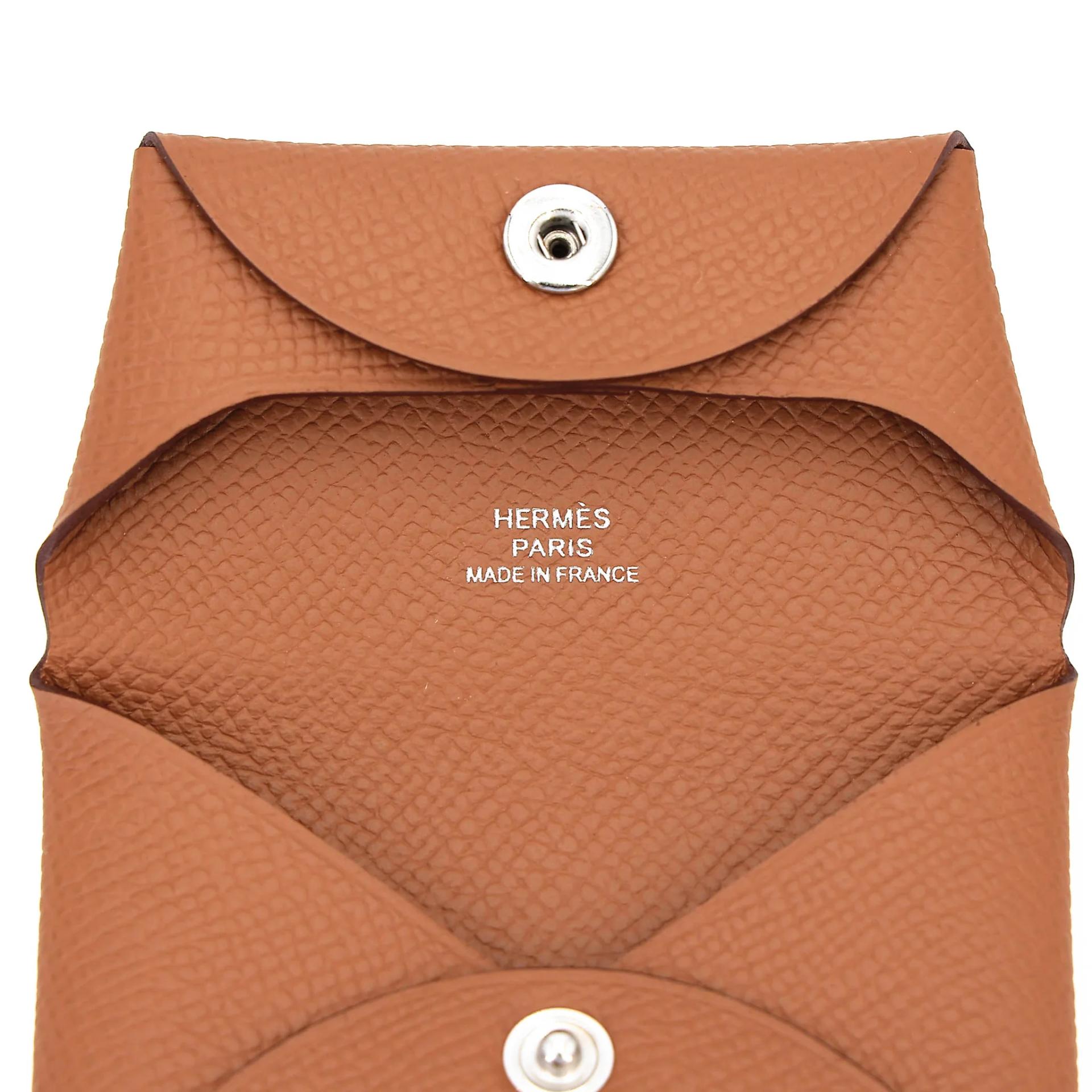 Brand New ( Rank N ) HERMÈS Bastia purse Gold (37) Epsom Palladium hardware B (2023) - 8