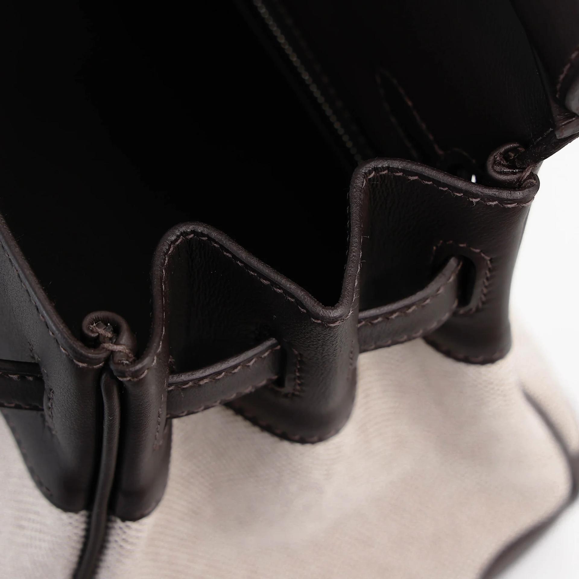 Brand New ( Rank N ) HERMÈS Birkin 25 Bai Brun（T3） Toile H canvas Swift Palladium hardware G (2026) - 12