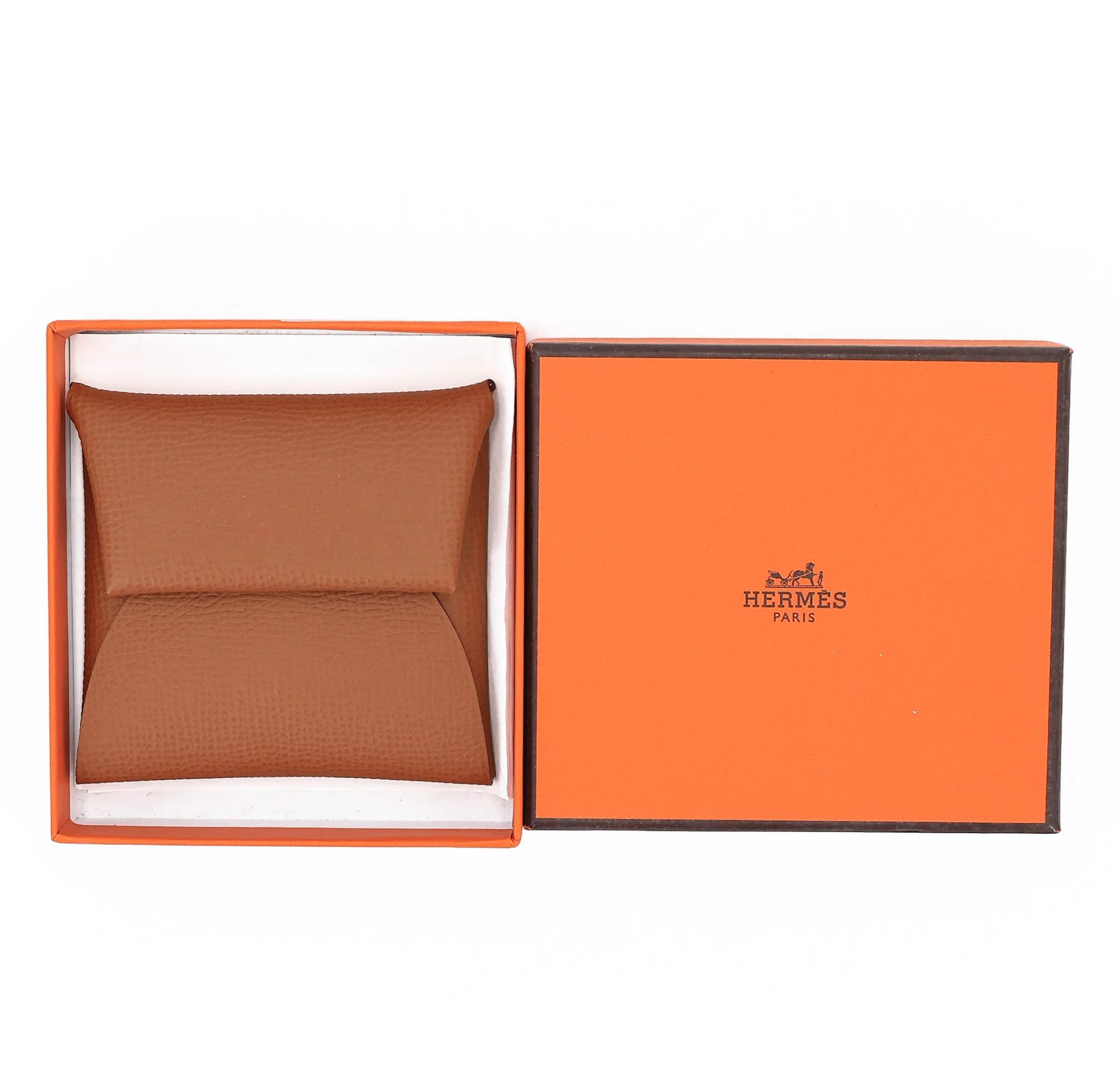 Brand New ( Rank N ) HERMÈS Bastia purse Verso Gold (37) Vert Fizz (0S) Epsom Palladium hardware U (2022) - 3