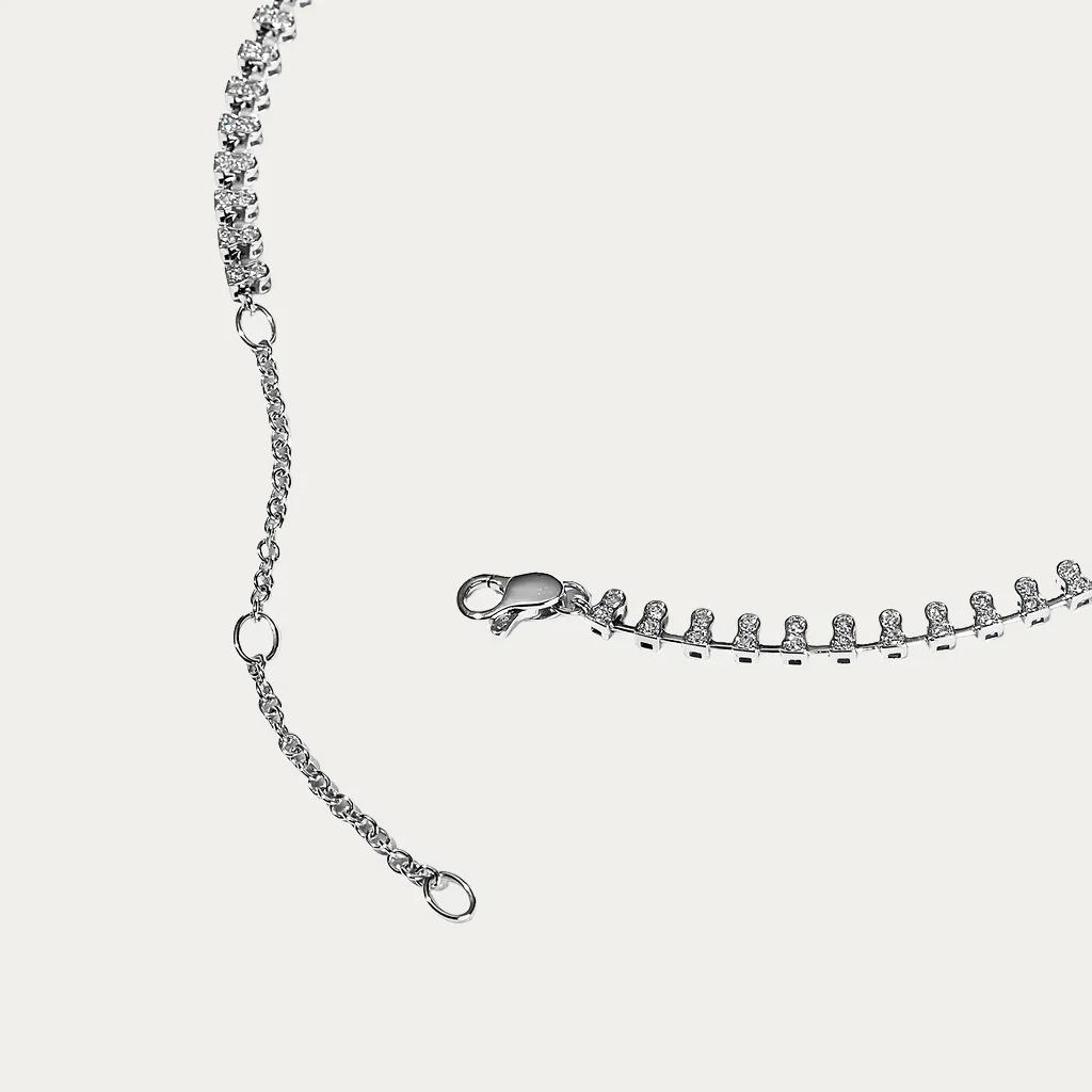 Brand New ( Rank N ) Mira MIRA Premium Collection Sapphire Mode Necklace Blue 18K White Gold Diamond - 5