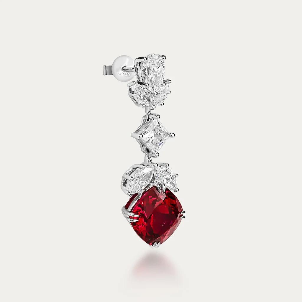Mira Premium collection Ruby Nova Earring Red