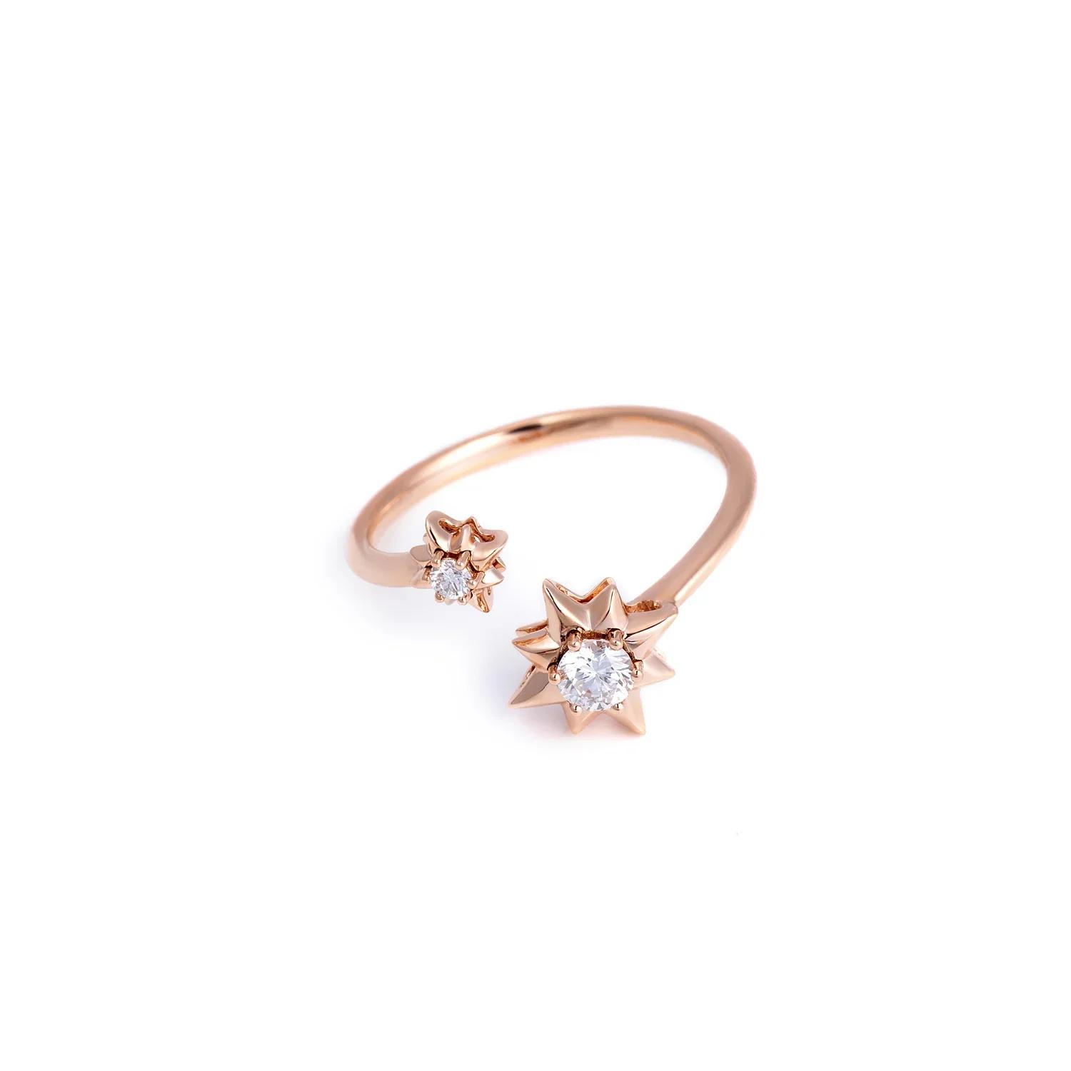 Brand New ( Rank N ) Mira THE MIRA Lodestar Pinky Ring White 18K Rose Gold Diamond - 3