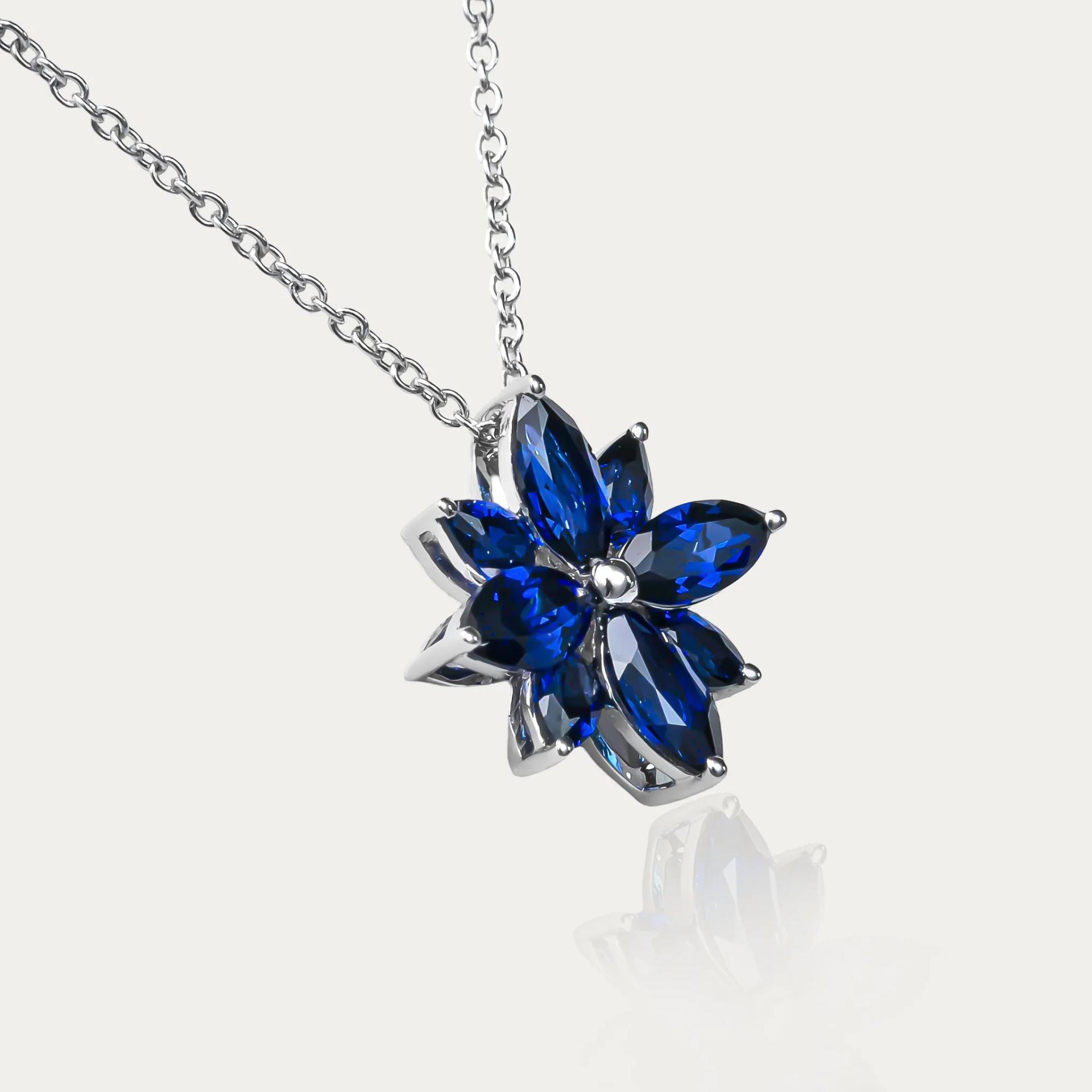 MIRA Lumiere Star Necklace Blue