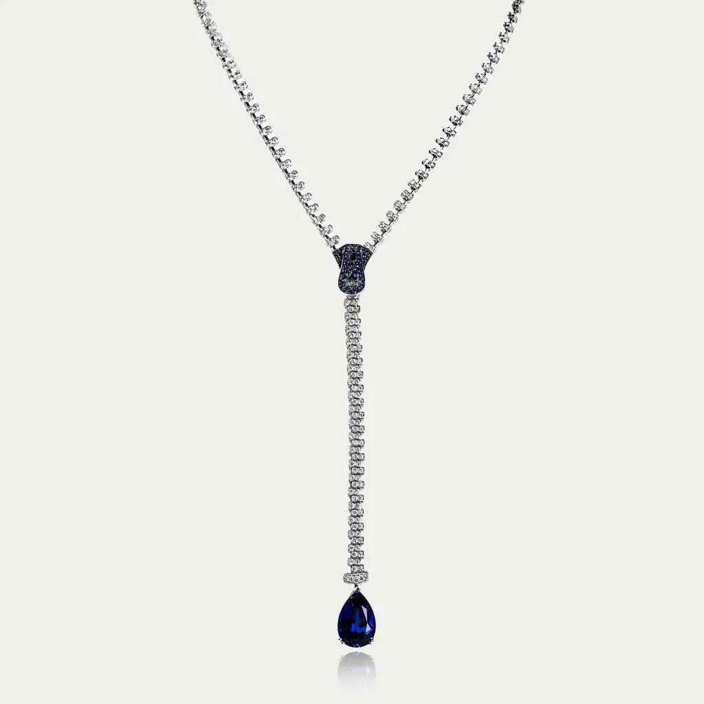 MIRA Premium Collection Sapphire Mode Necklace Blue