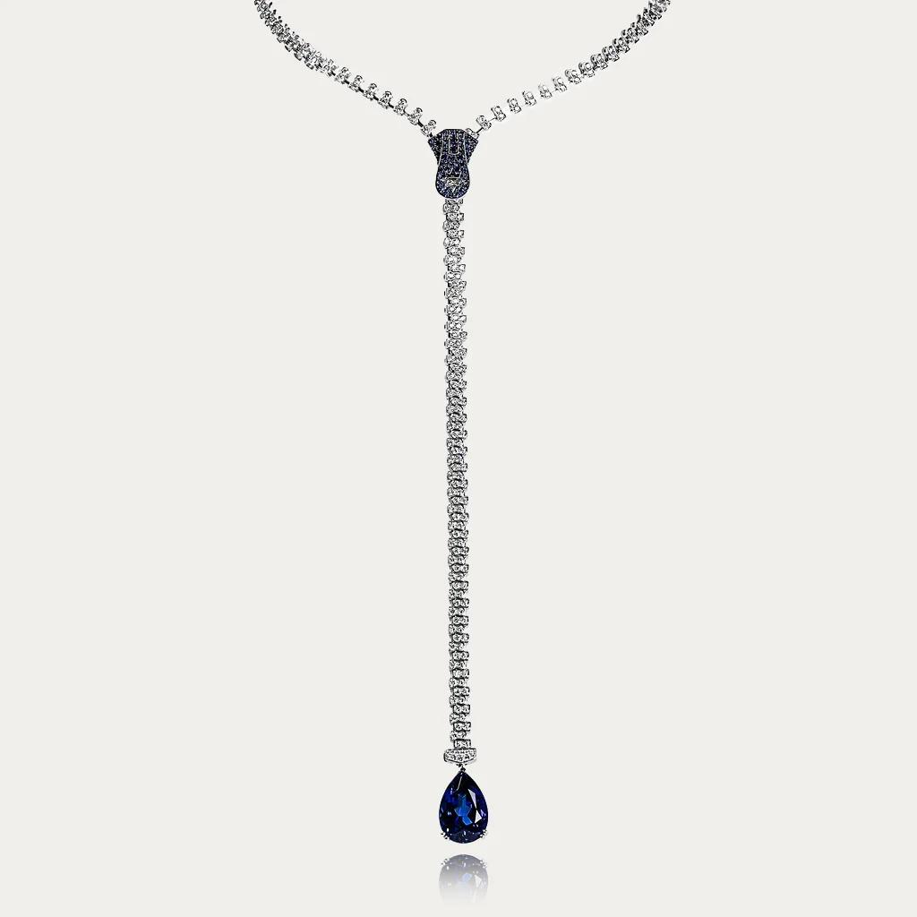 MIRA Premium Collection Sapphire Mode Necklace Blue