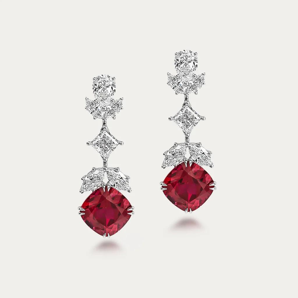 Mira Premium collection Ruby Nova Earring Red