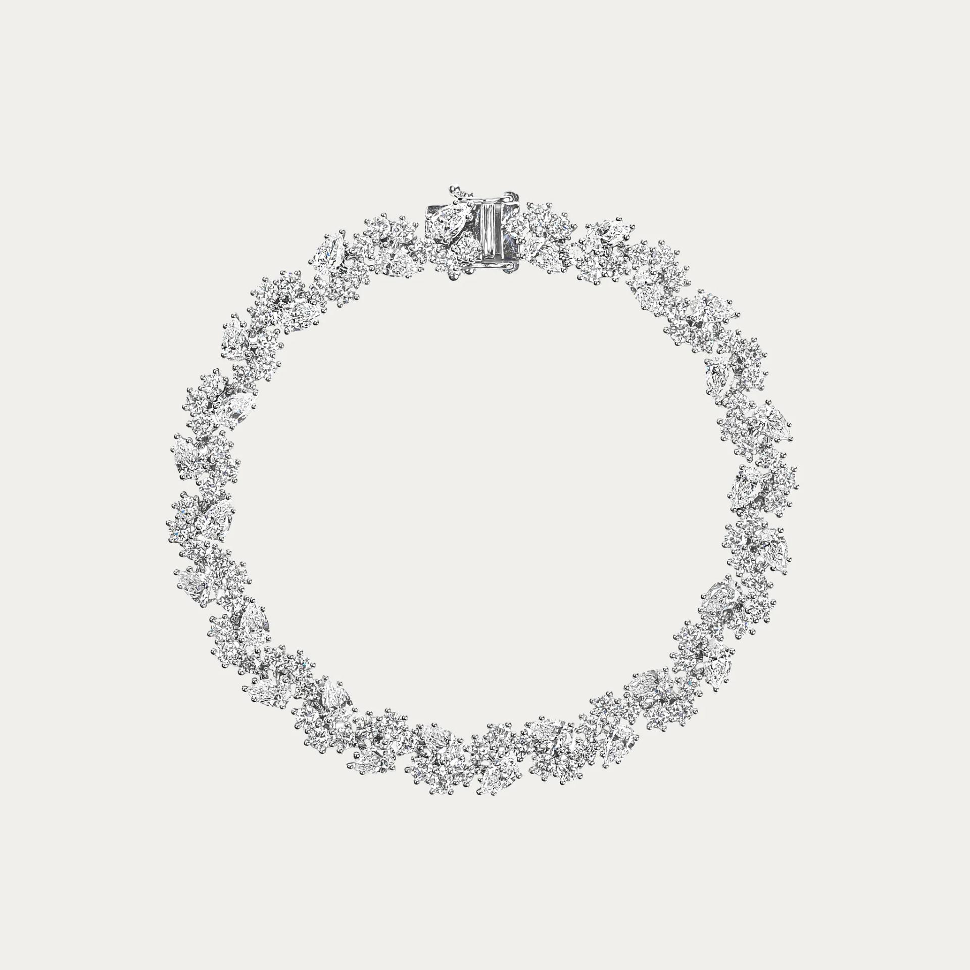 Brand New ( Rank N ) Mira Radiant Truth Elegant Bracelet White 18K White Gold - 3