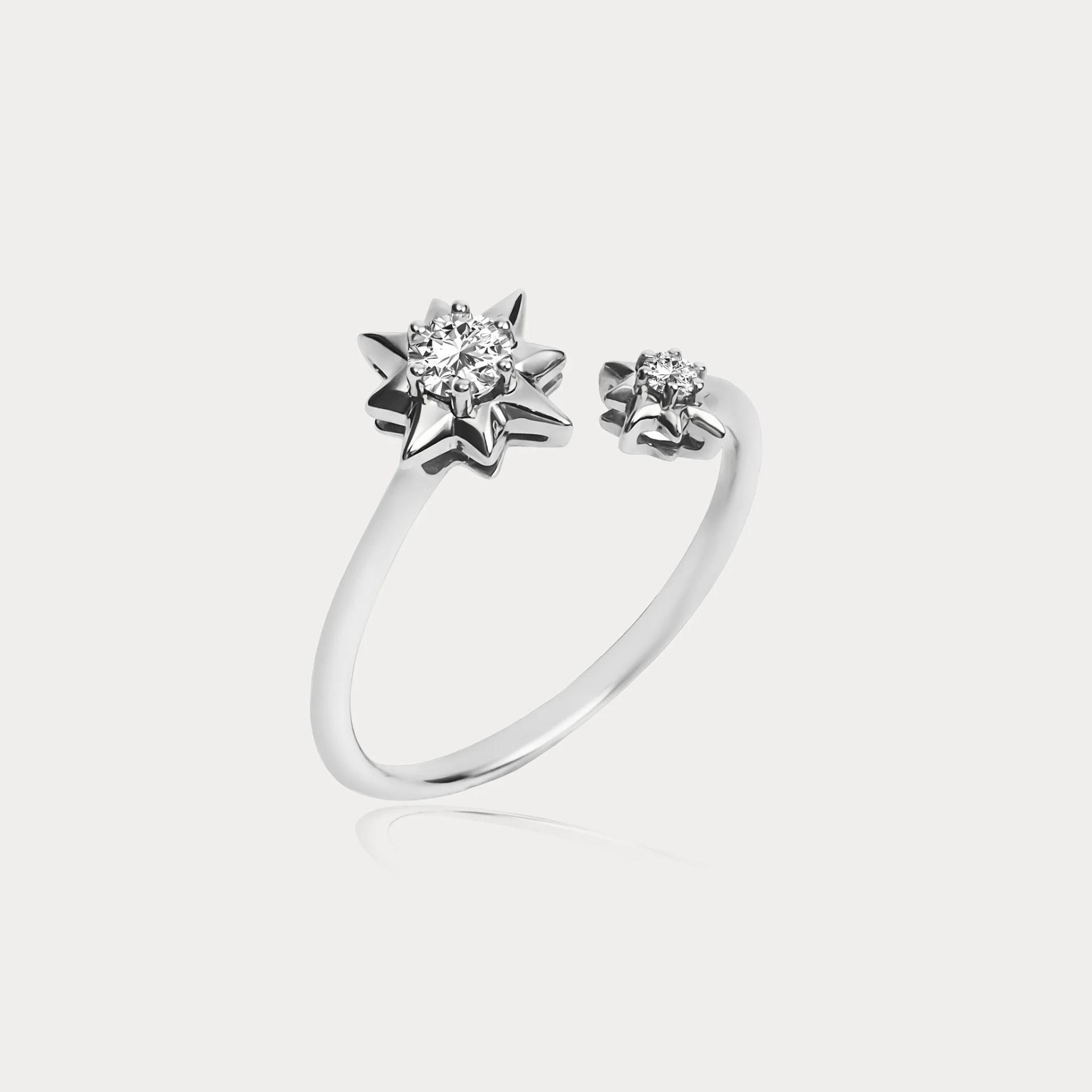 Brand New ( Rank N ) Mira THE MIRA Polaris Ring White 18K White Gold Diamond - 3