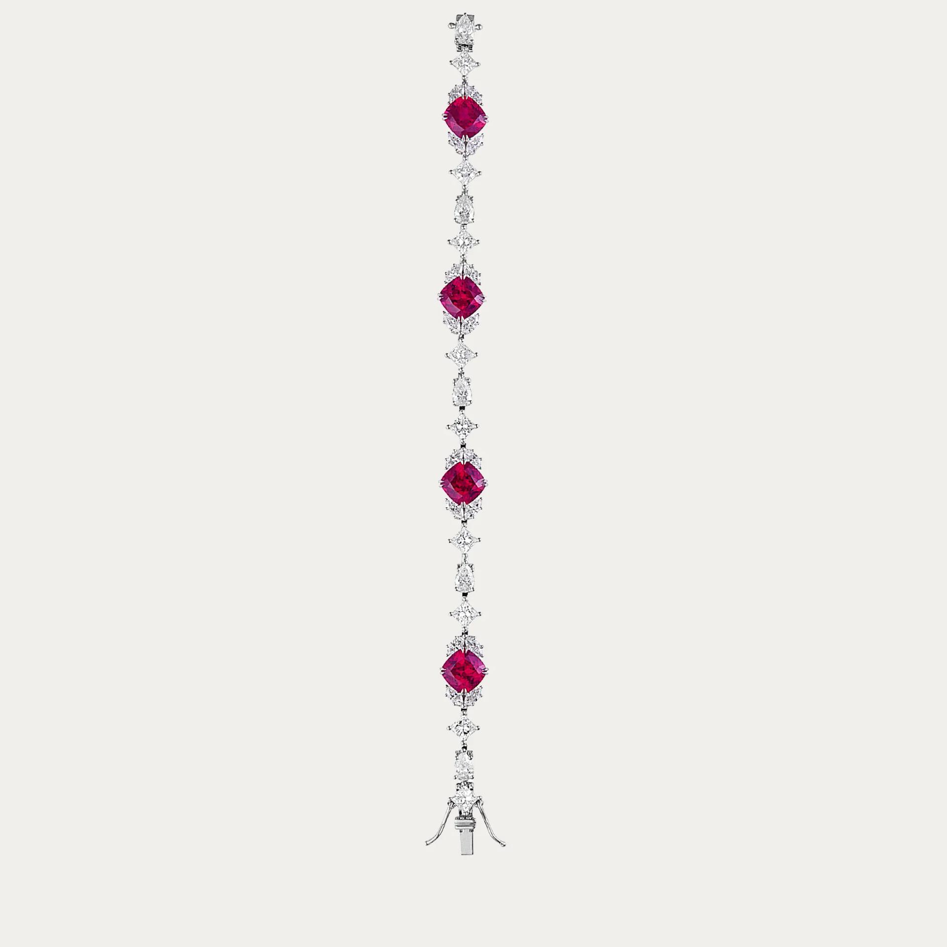 Mira Premium collection Ruby Nova Bracelet Red