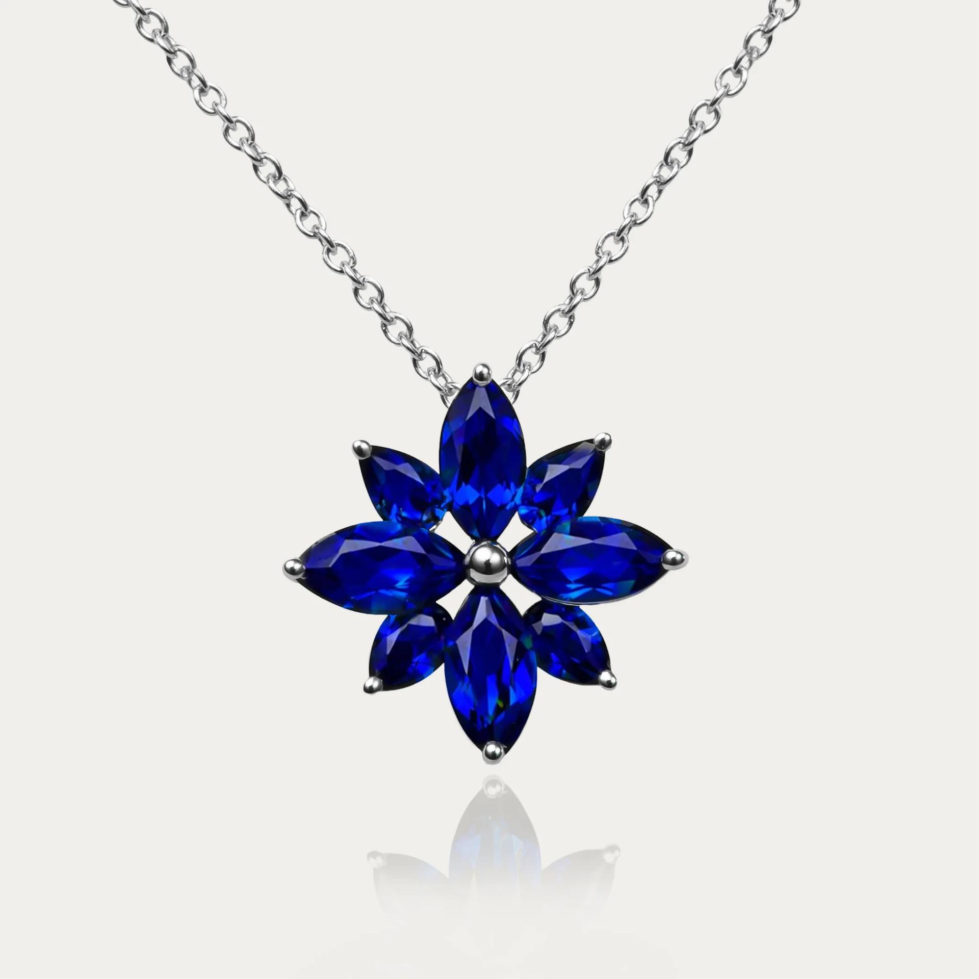 MIRA Lumiere Star Necklace Blue