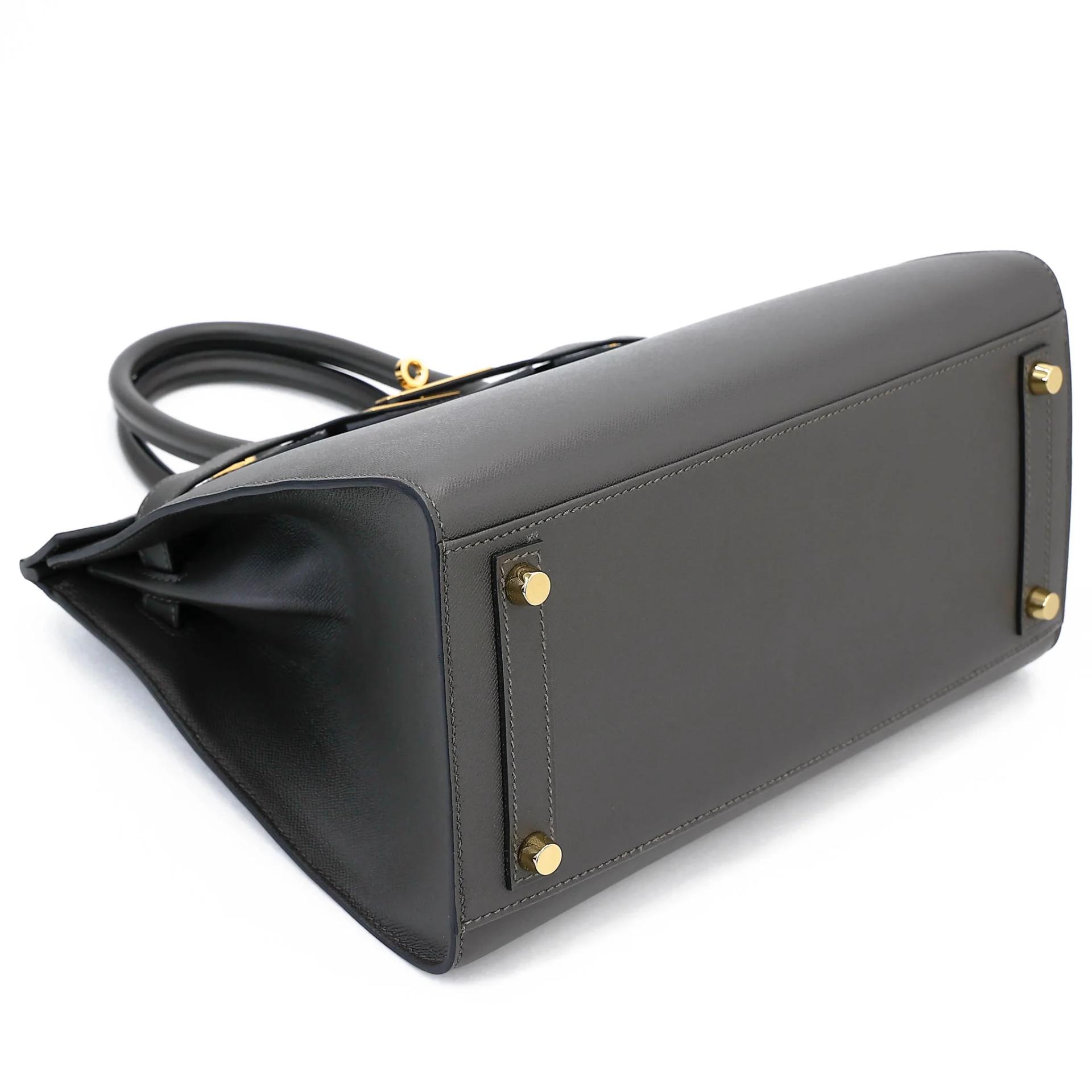 Excellent ( Rank SA ) HERMÈS Birkin 30 Sellier Graphite (88) Madame Gold hardware Z (2021) - 5
