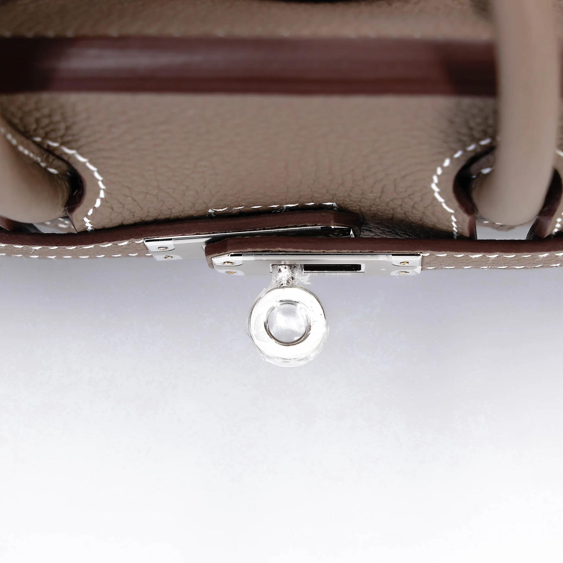 Brand New ( Rank N ) HERMÈS Birkin 25 Etoupe (18) Togo Palladium hardware G (2026) - 9