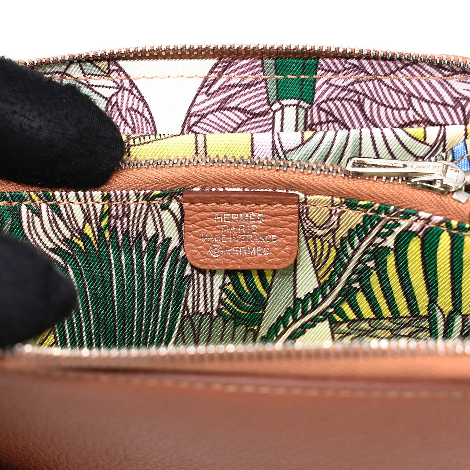 Brand New ( Rank N ) HERMÈS Azap Silk’in Compact wallet Gold (37) Evercolor Palladium hardware B (2023) - 11