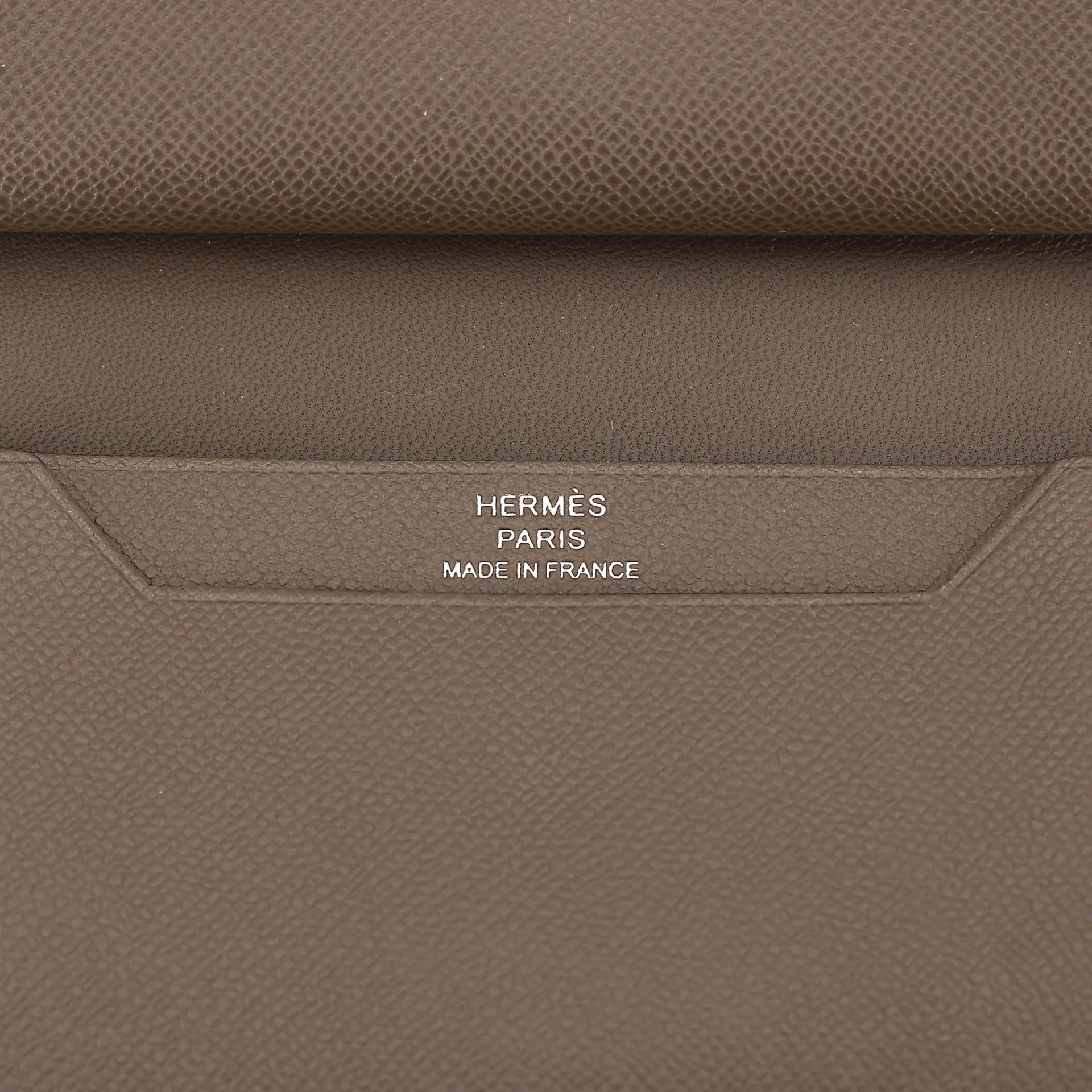 Brand New ( Rank N ) HERMÈS Bearn Mini Etoupe (18) Madame Palladium hardware B (2023) - 10