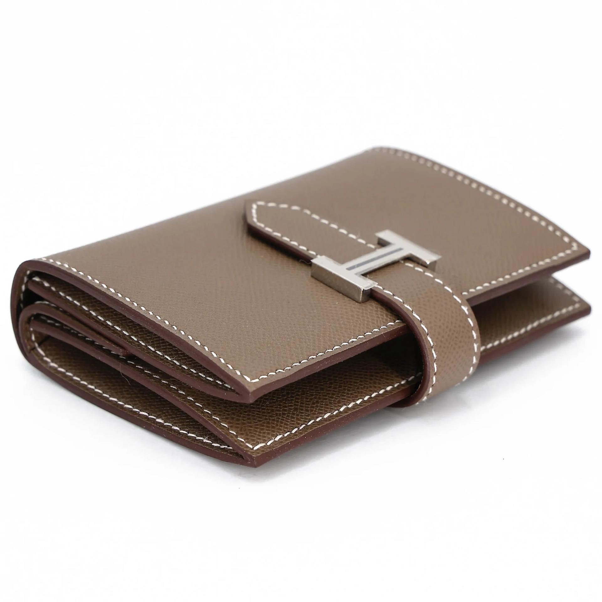 Brand New ( Rank N ) HERMÈS Bearn Mini Etoupe (18) Madame Palladium hardware B (2023) - 5