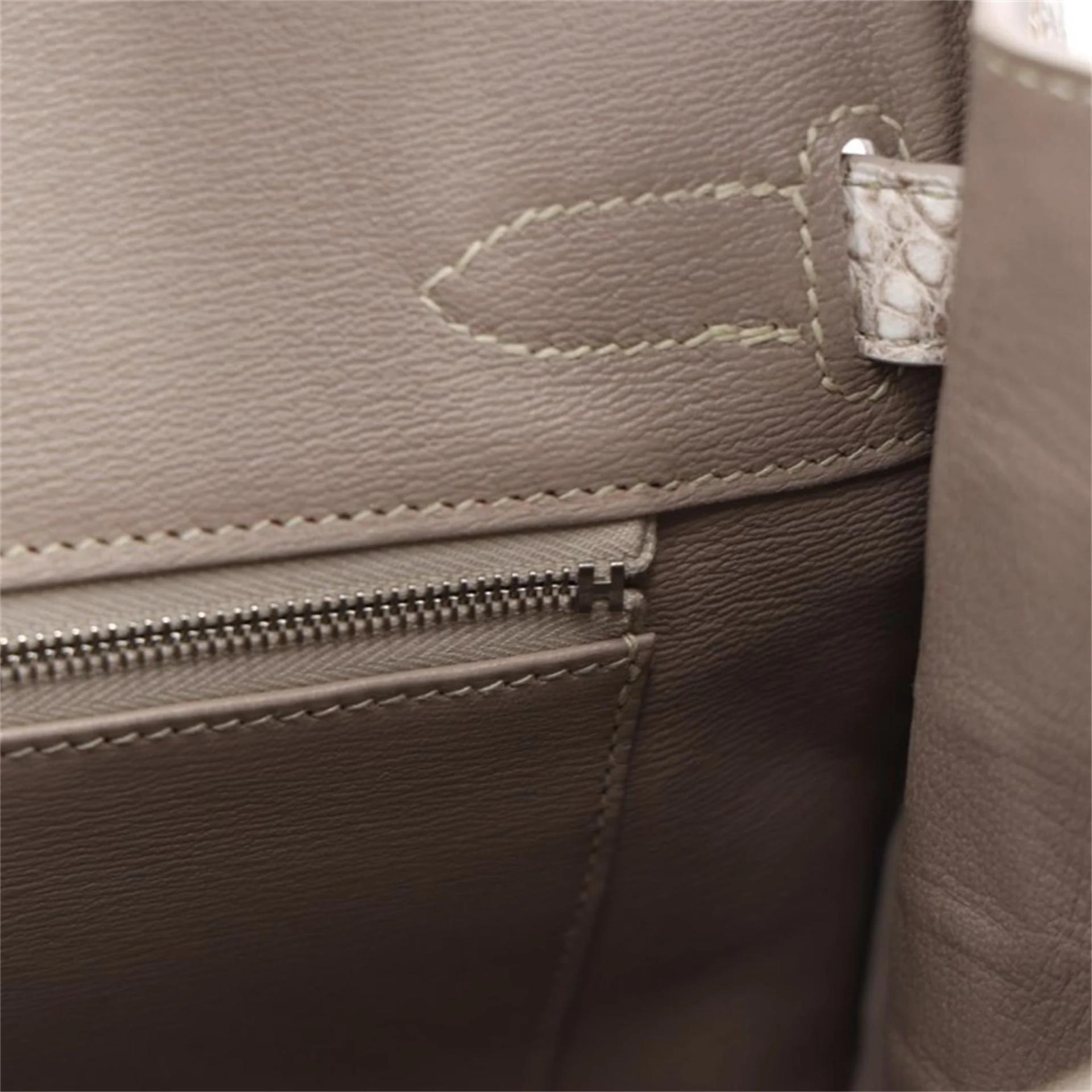 全新 HERMÈS 愛馬仕 限量收藏款 Birkin 30 喜馬拉雅 •• 尼羅鱷 霧面 銀扣 K刻 2025年 - 15