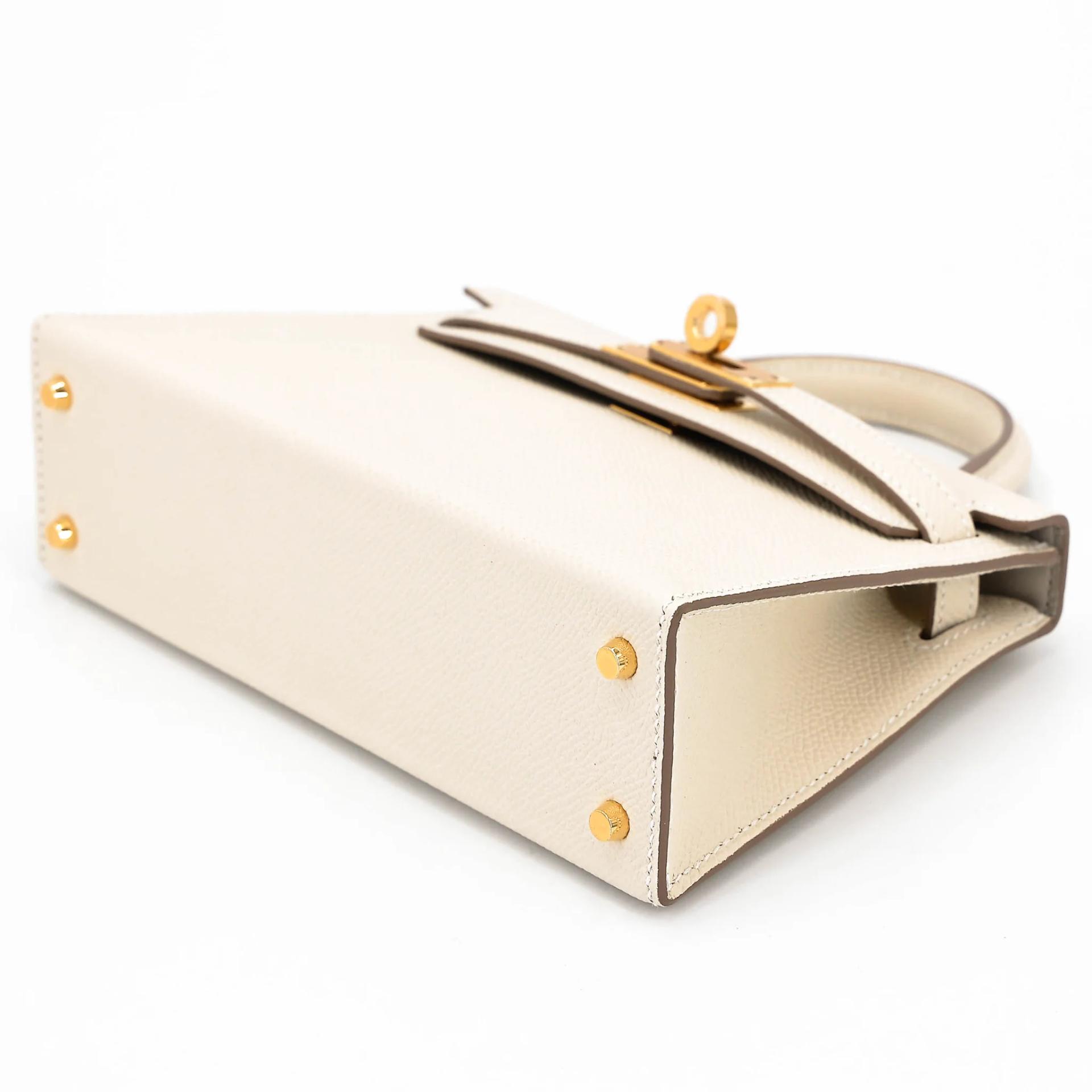ランク N 新品 HERMÈS エルメス スペシャルオーダー ミニケリー2 HSS クレ (10) グリパール (80) エプソン ゴールド金具 G刻印 (2026) - 4