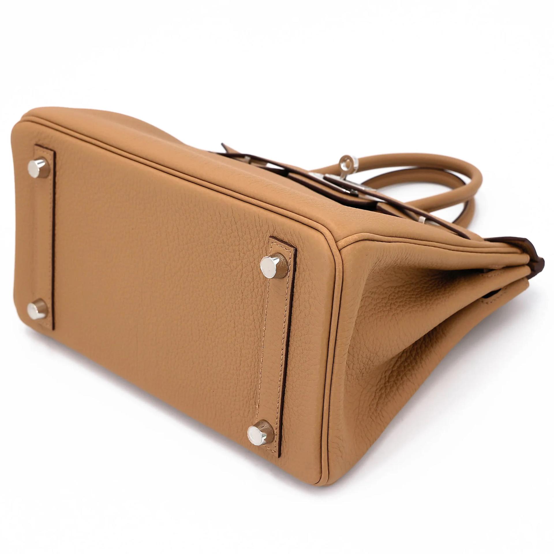 Brand New ( Rank N ) HERMÈS Birkin 25 Biscuit (4B) Togo Palladium hardware G (2026) - 4